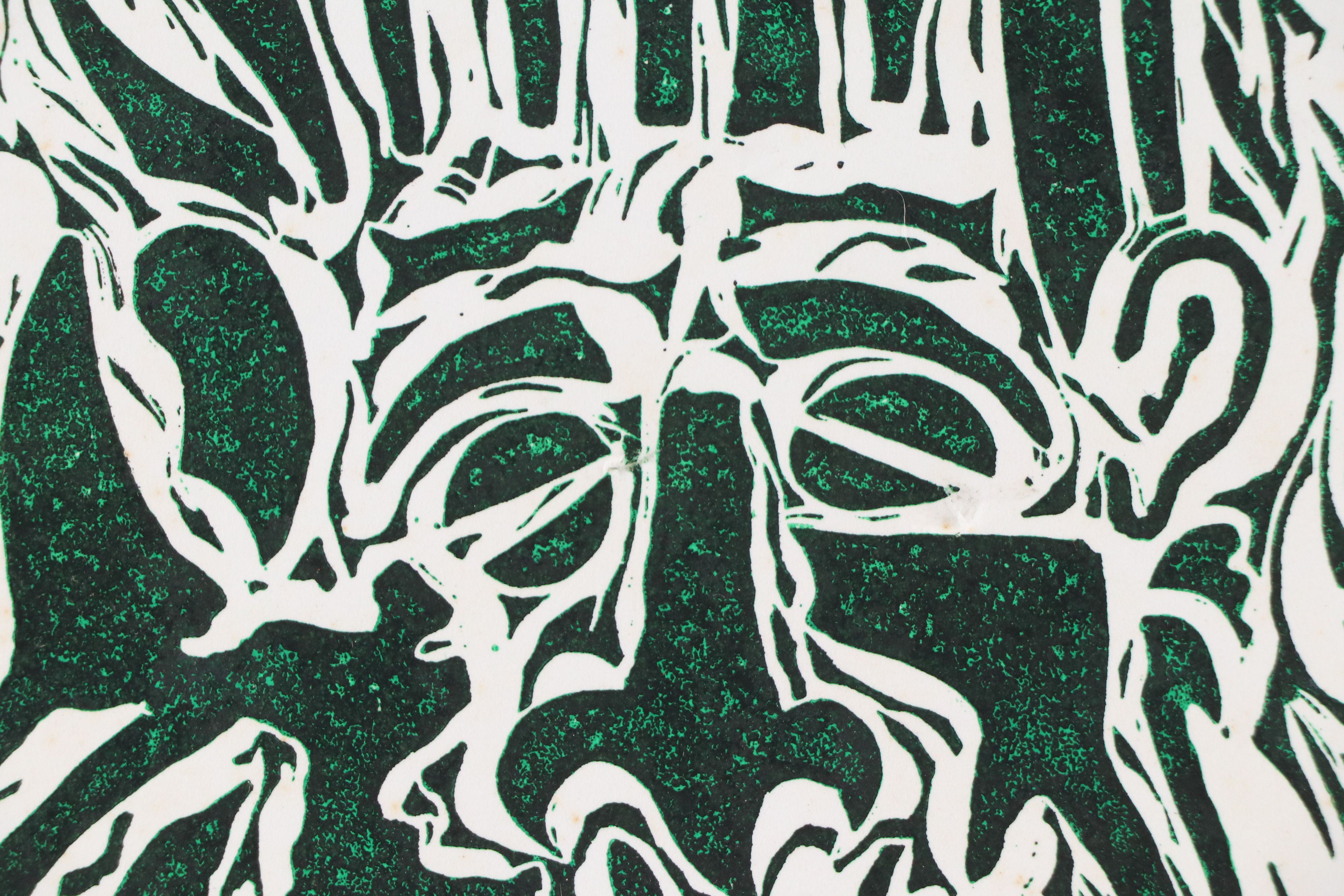 Relief Print "Songman of Ramo Kno Easter Island," 1980