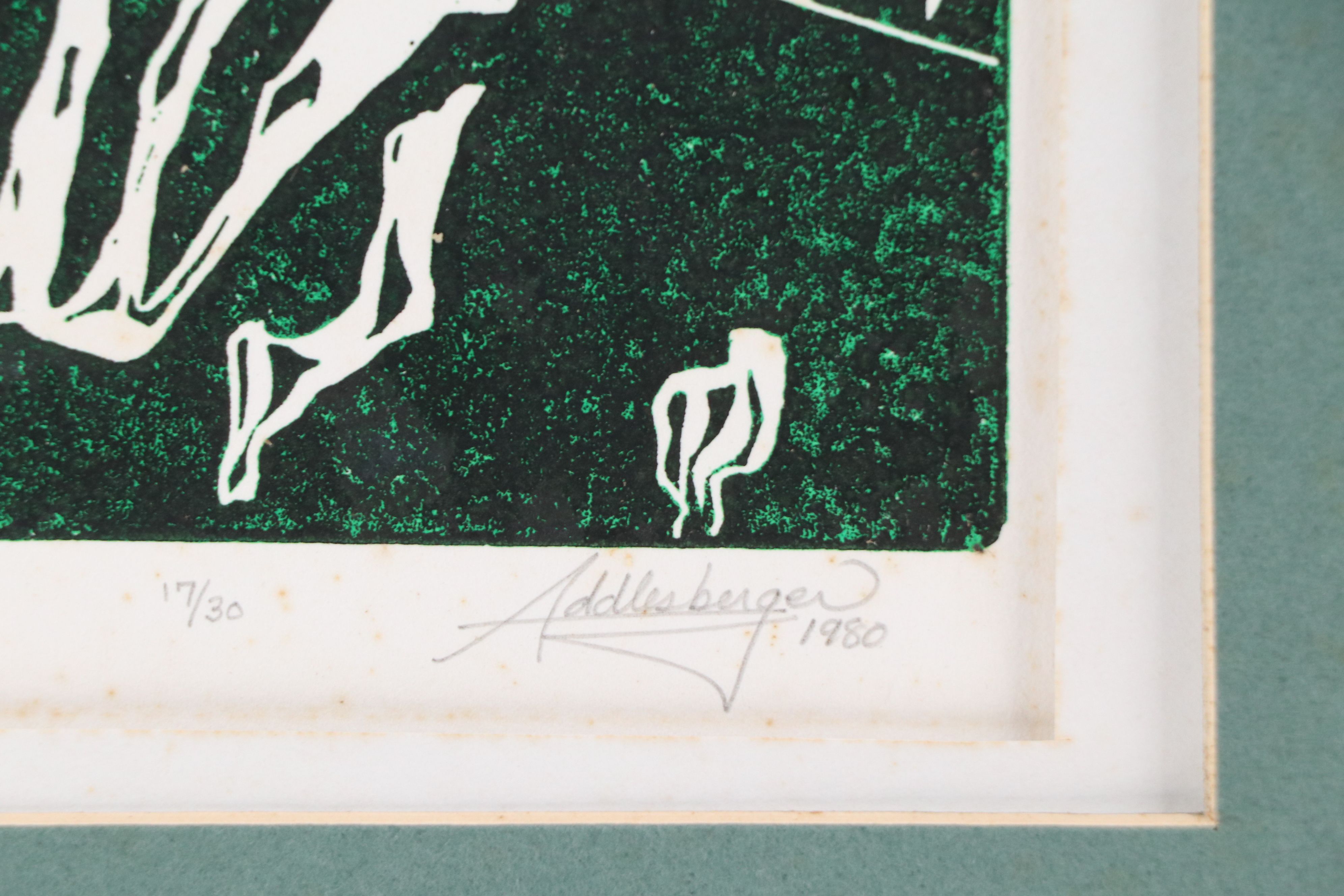 Relief Print "Songman of Ramo Kno Easter Island," 1980