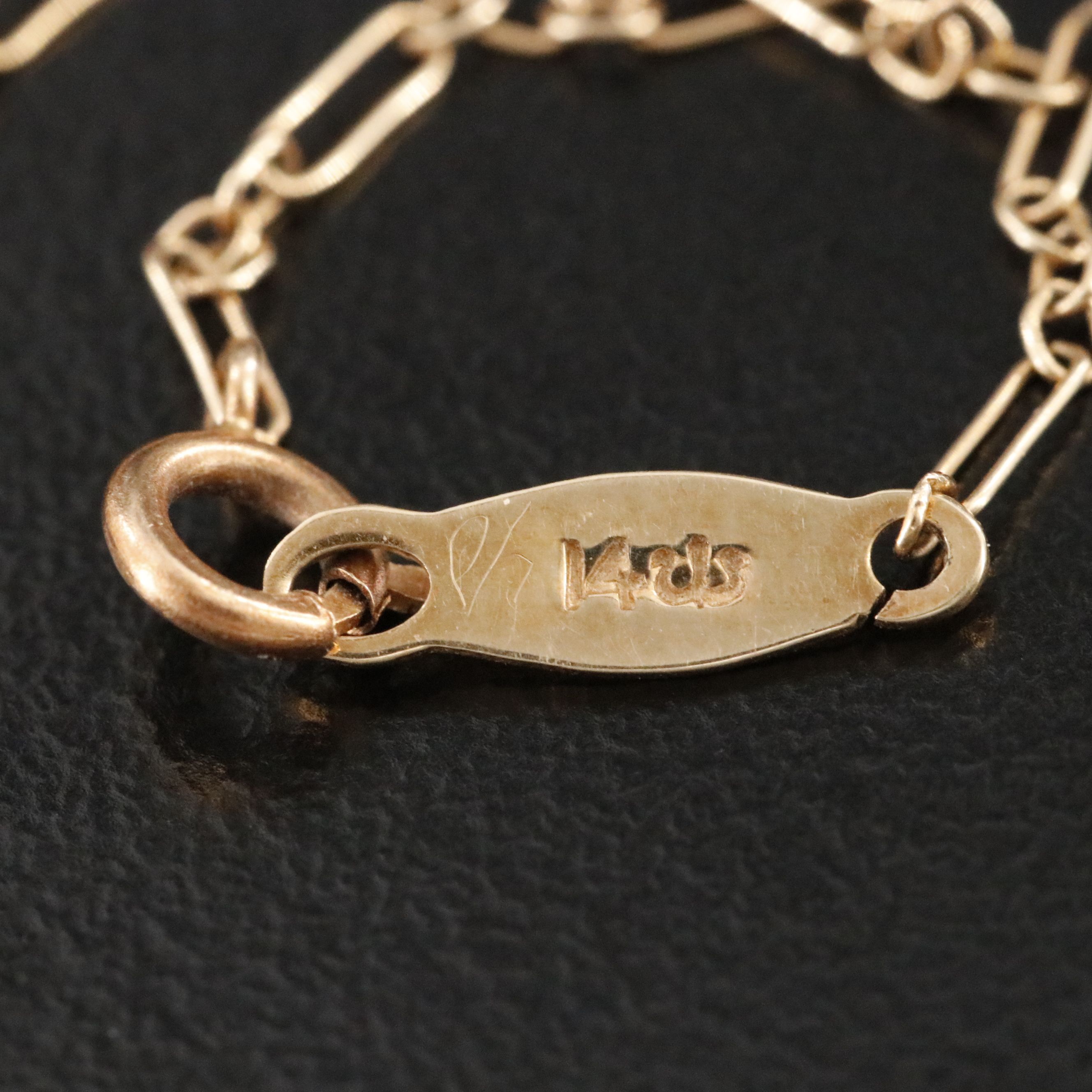 14K Lapis Lazuli Bar Bracelet