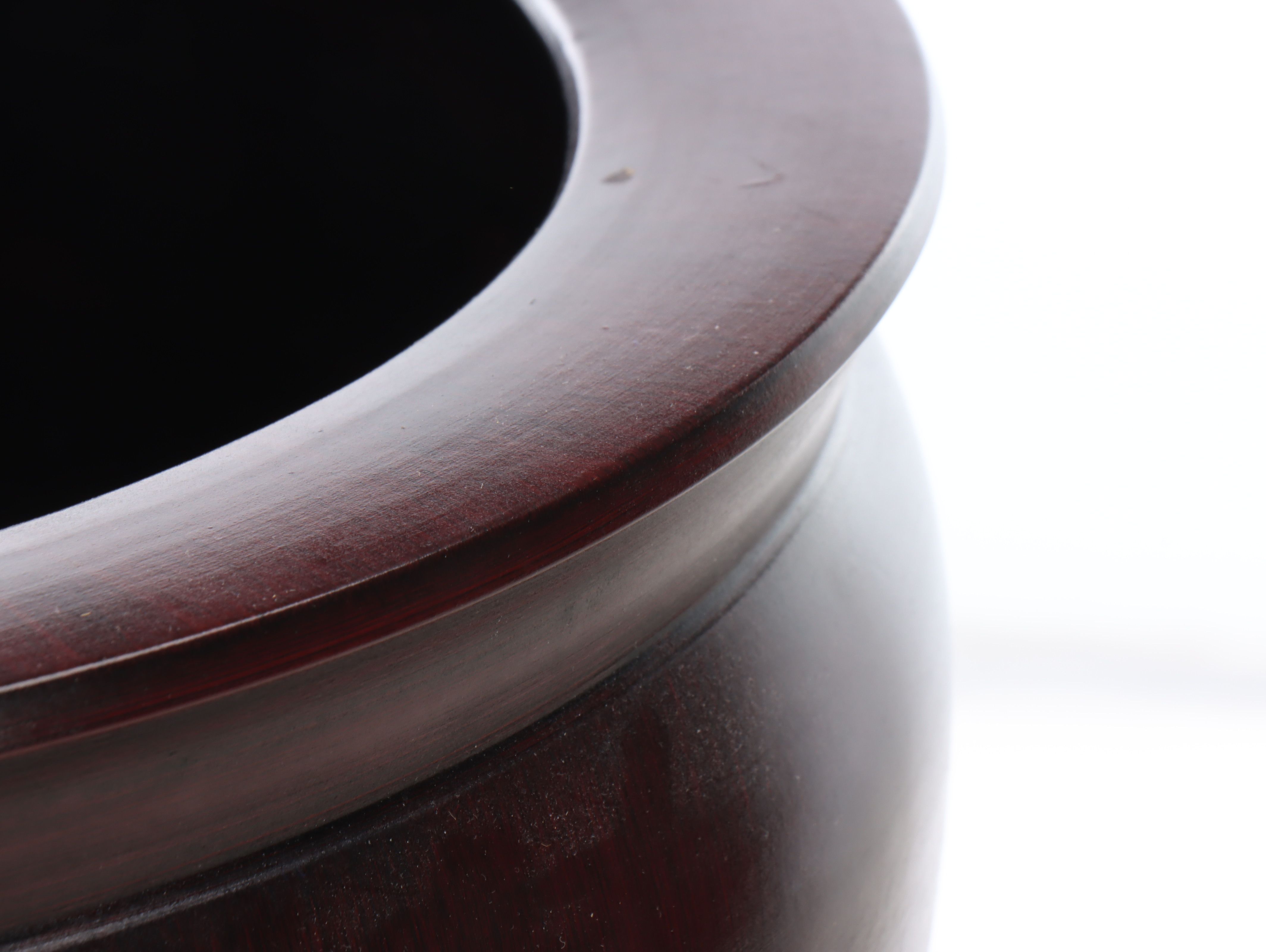 Chinese Style Ceramic Fishbowl Planter on Wood Base