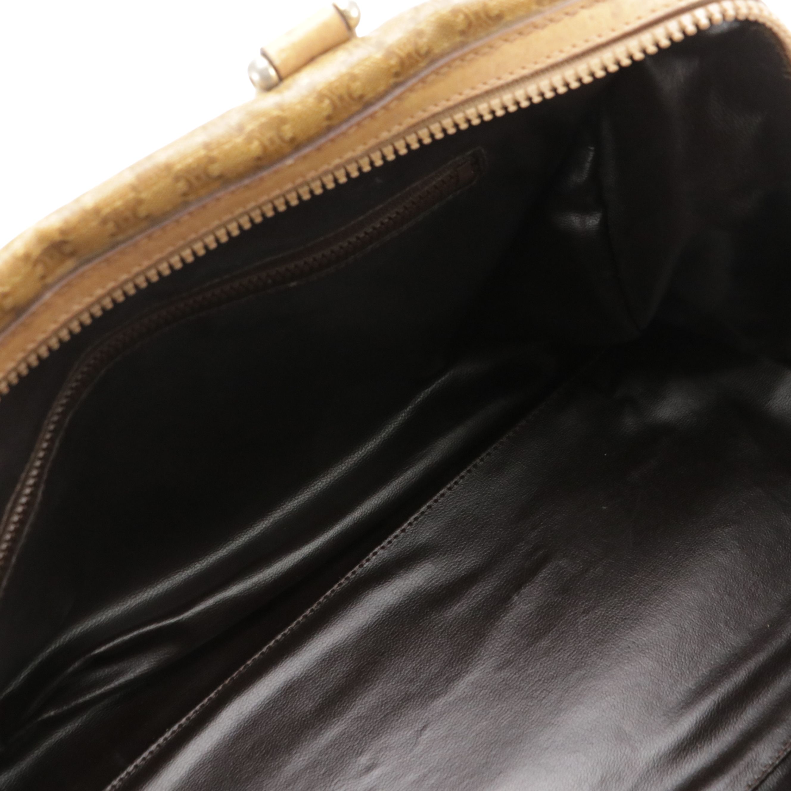 Celine Boston Bag in Brown PVC and Leather Trim