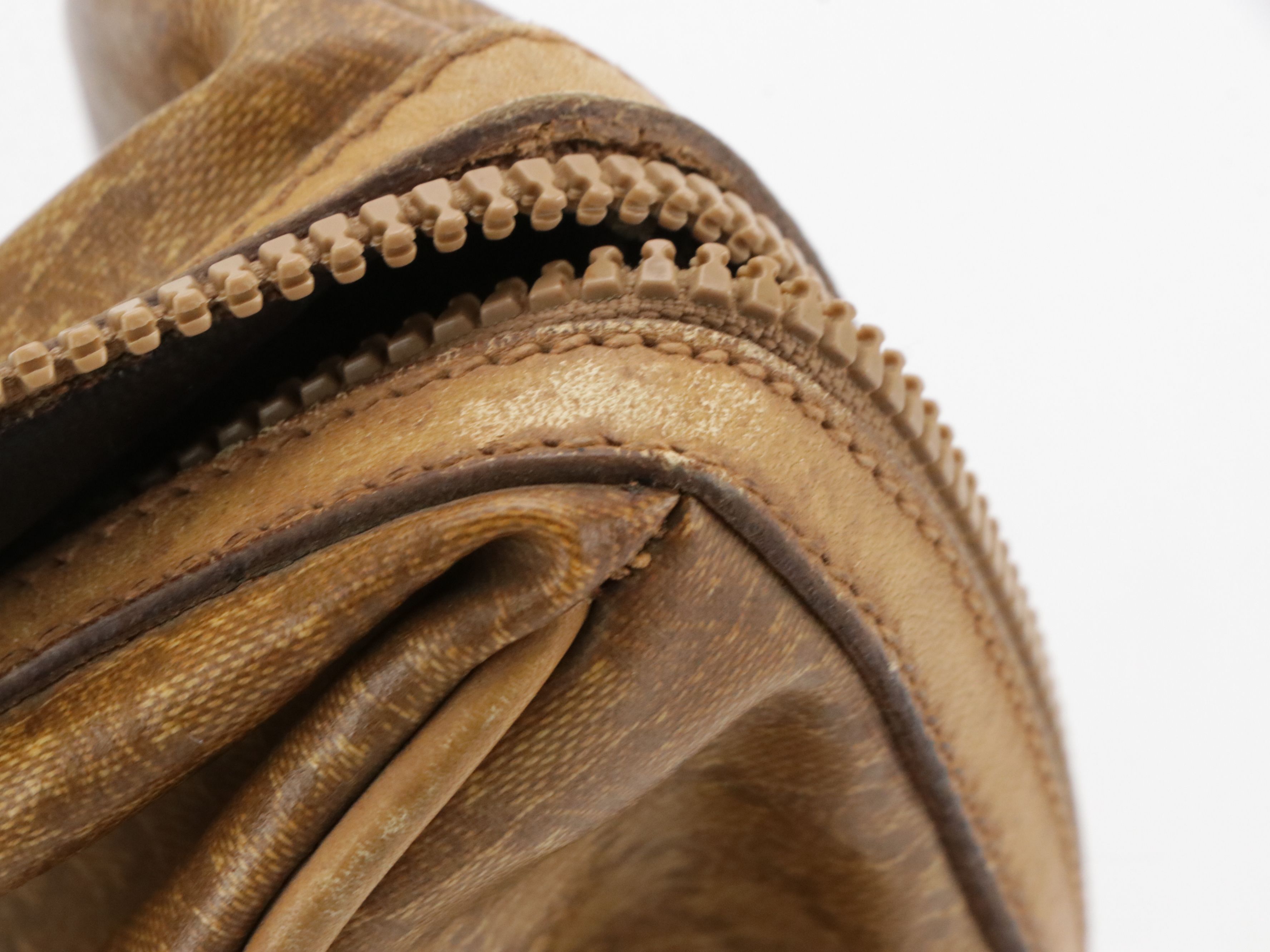 Celine Boston Bag in Brown PVC and Leather Trim