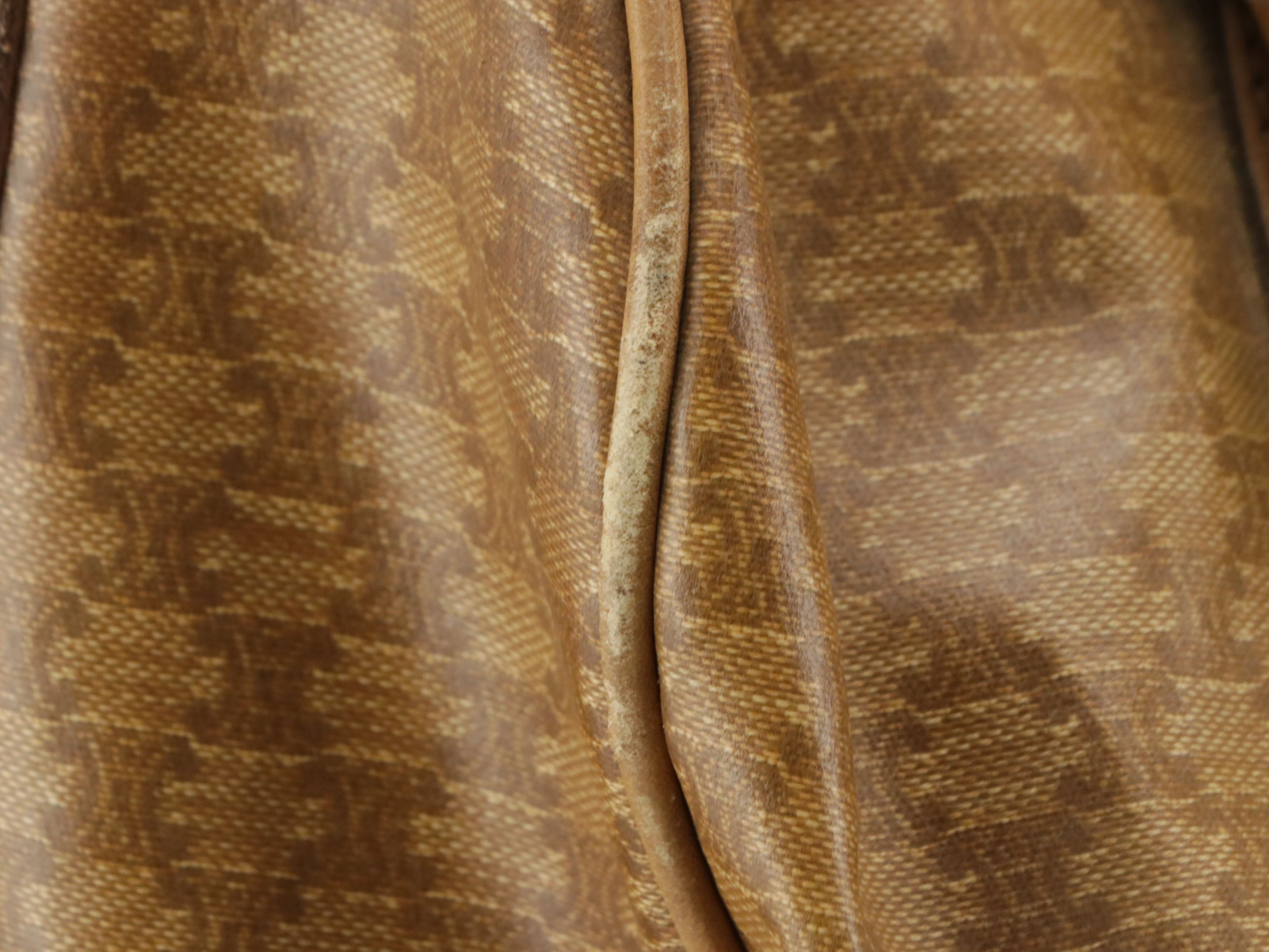 Celine Boston Bag in Brown PVC and Leather Trim