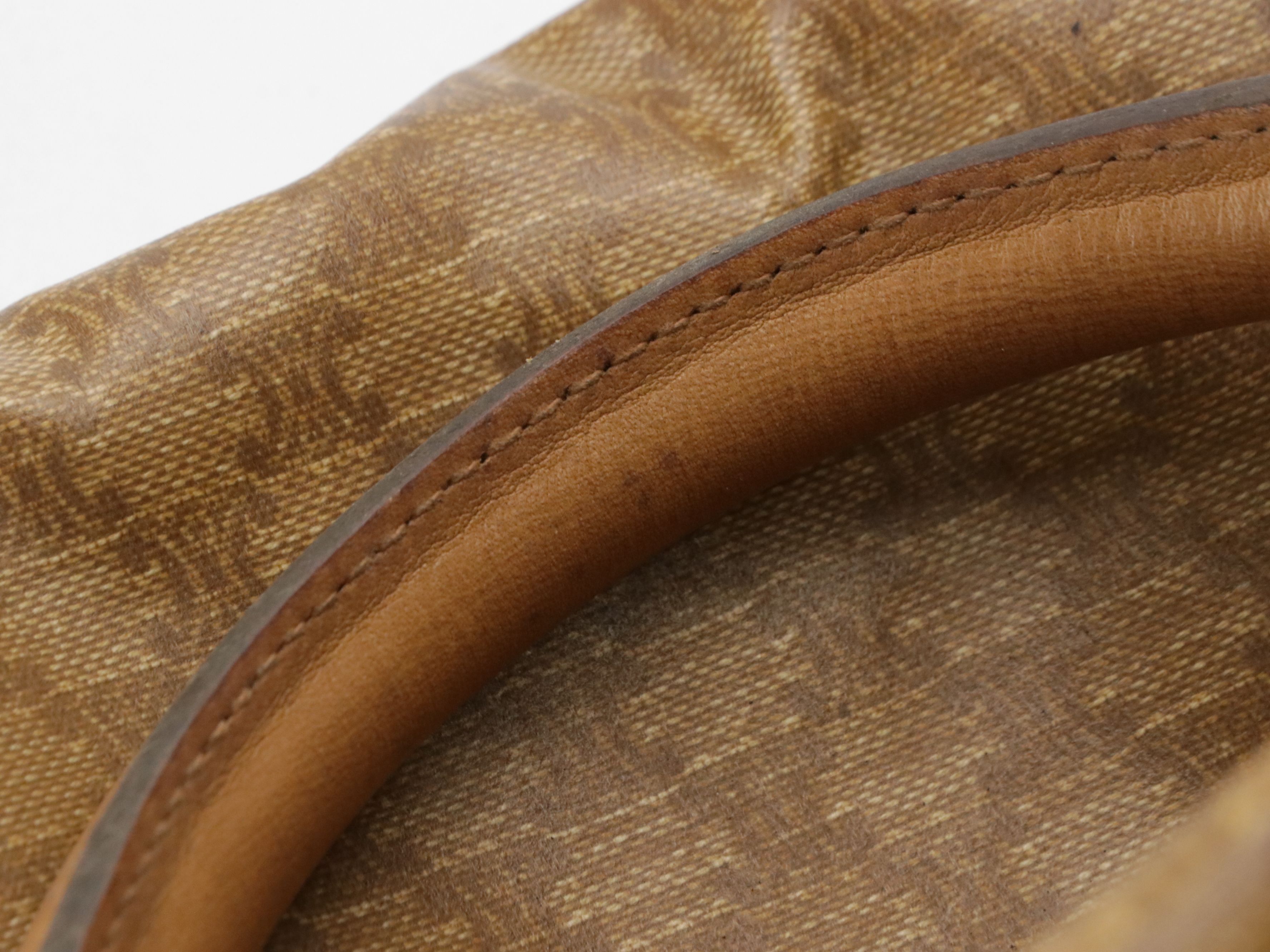 Celine Boston Bag in Brown PVC and Leather Trim