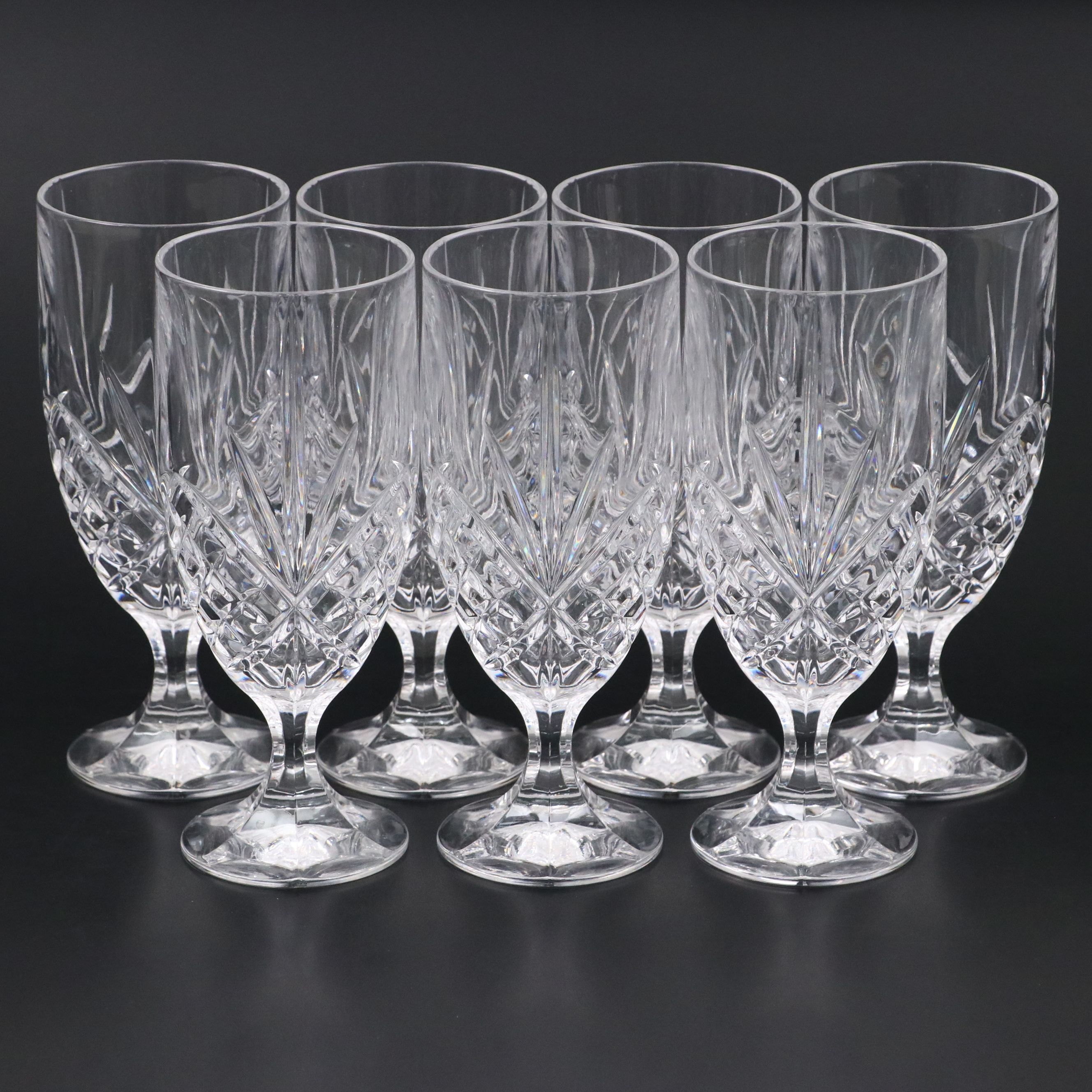 Godinger "Dublin" Cut Crystal Iced Tea Glasses