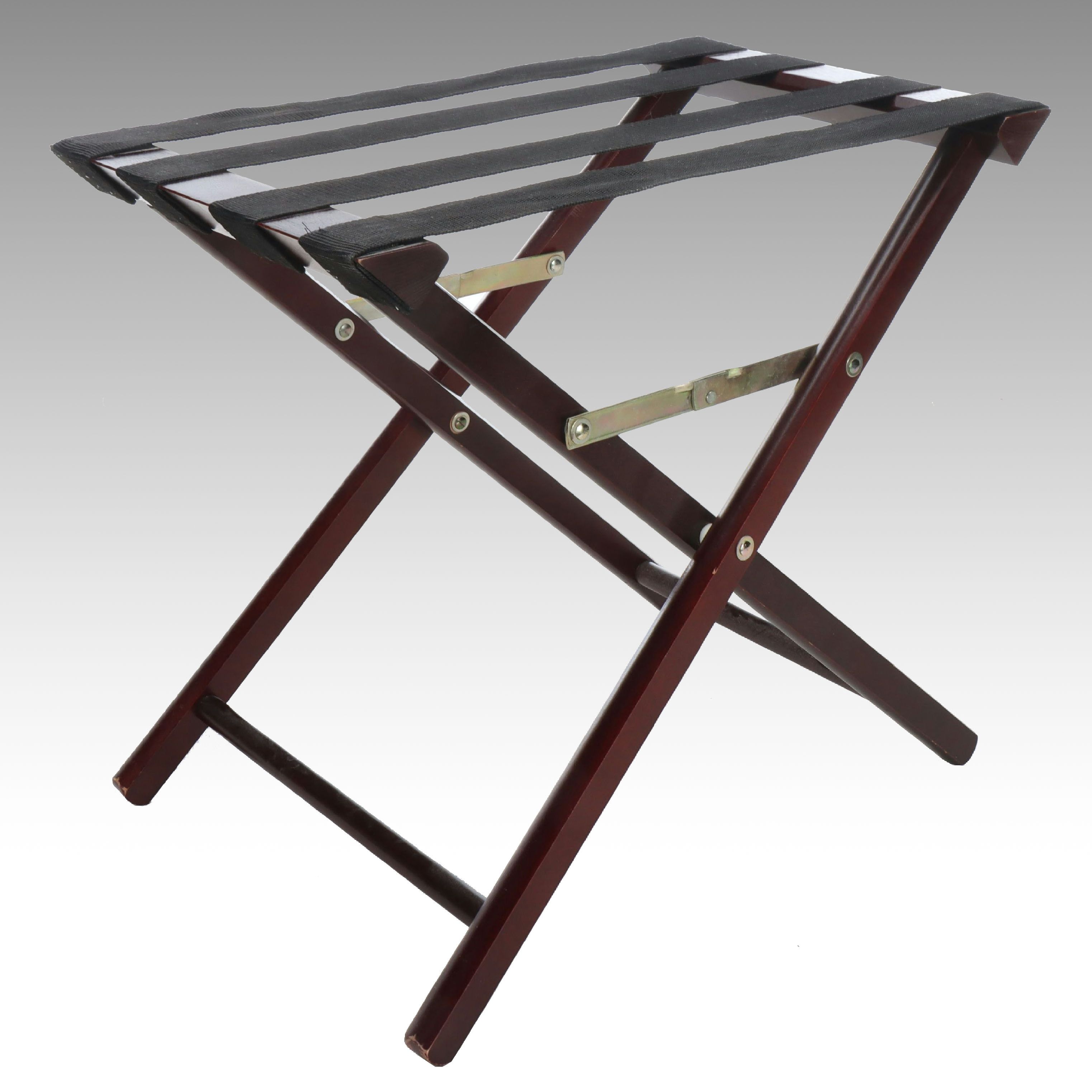 Contemporary Wood Folding Luggage Stand