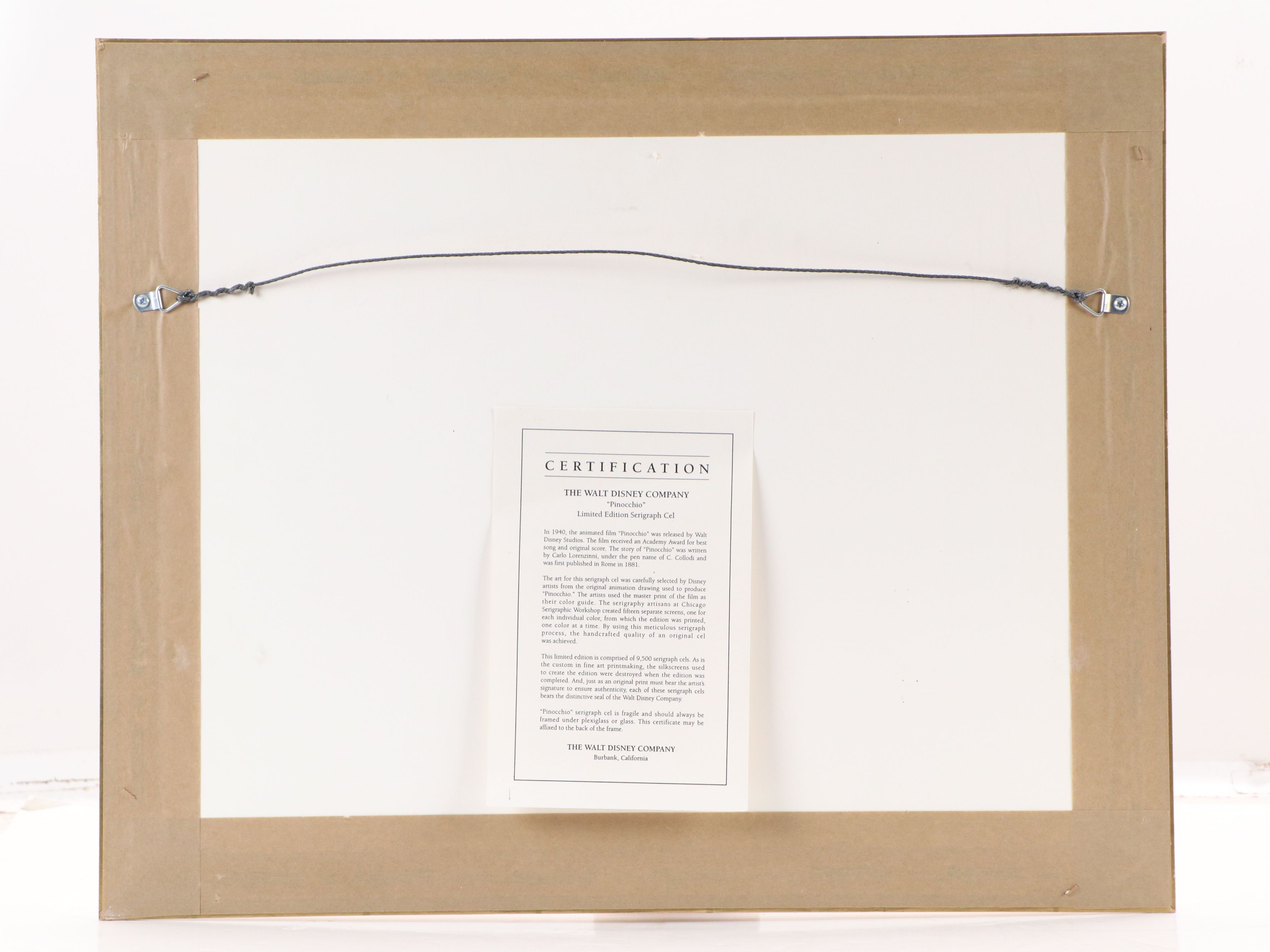 Walt Disney Sericel "Pinocchio"