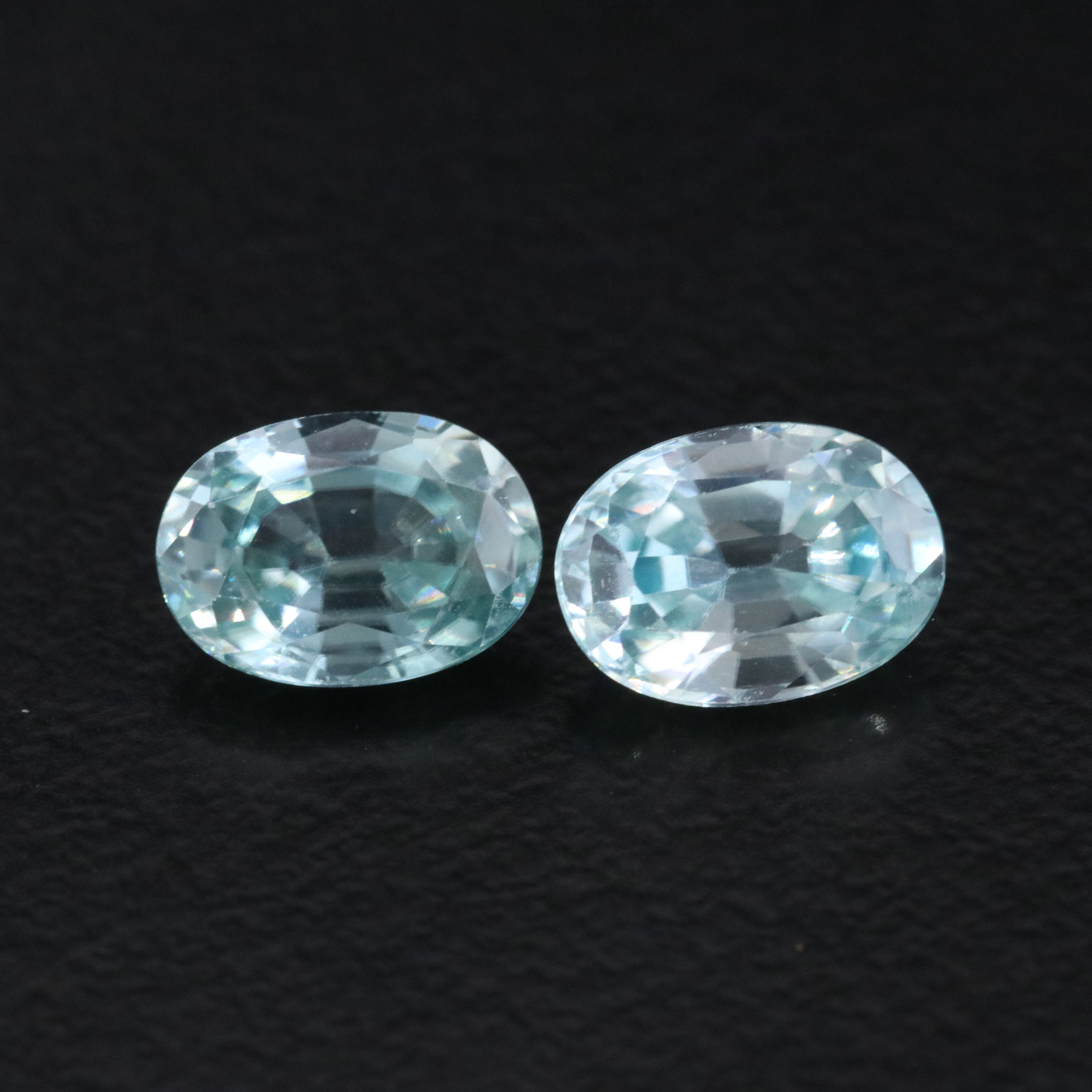 Loose 2.45 CTW Blue Zircon Matched Pair