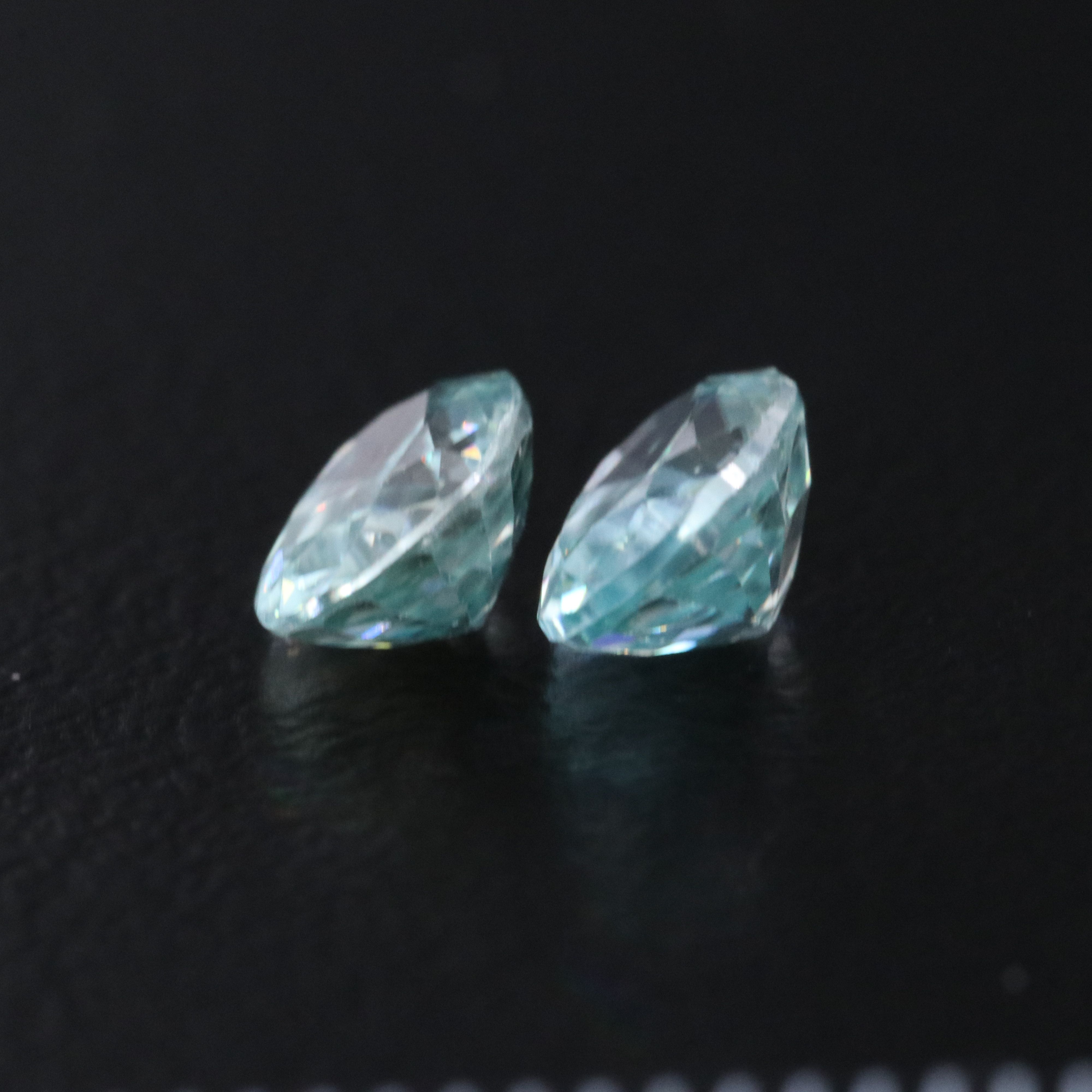 Loose 2.45 CTW Blue Zircon Matched Pair
