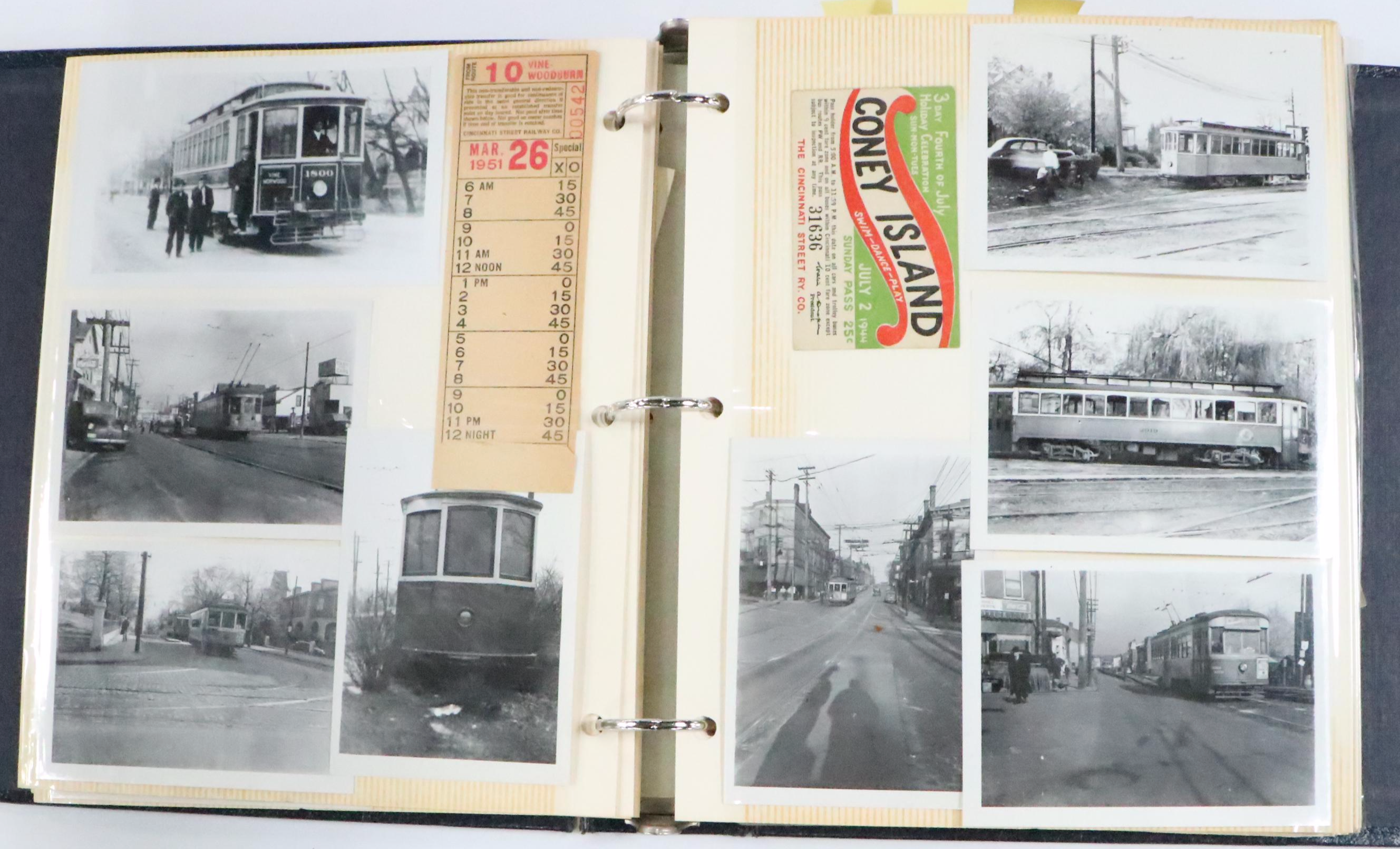Cincinnati Streetcar Photographs and Passes, Early to Mid-20th Century