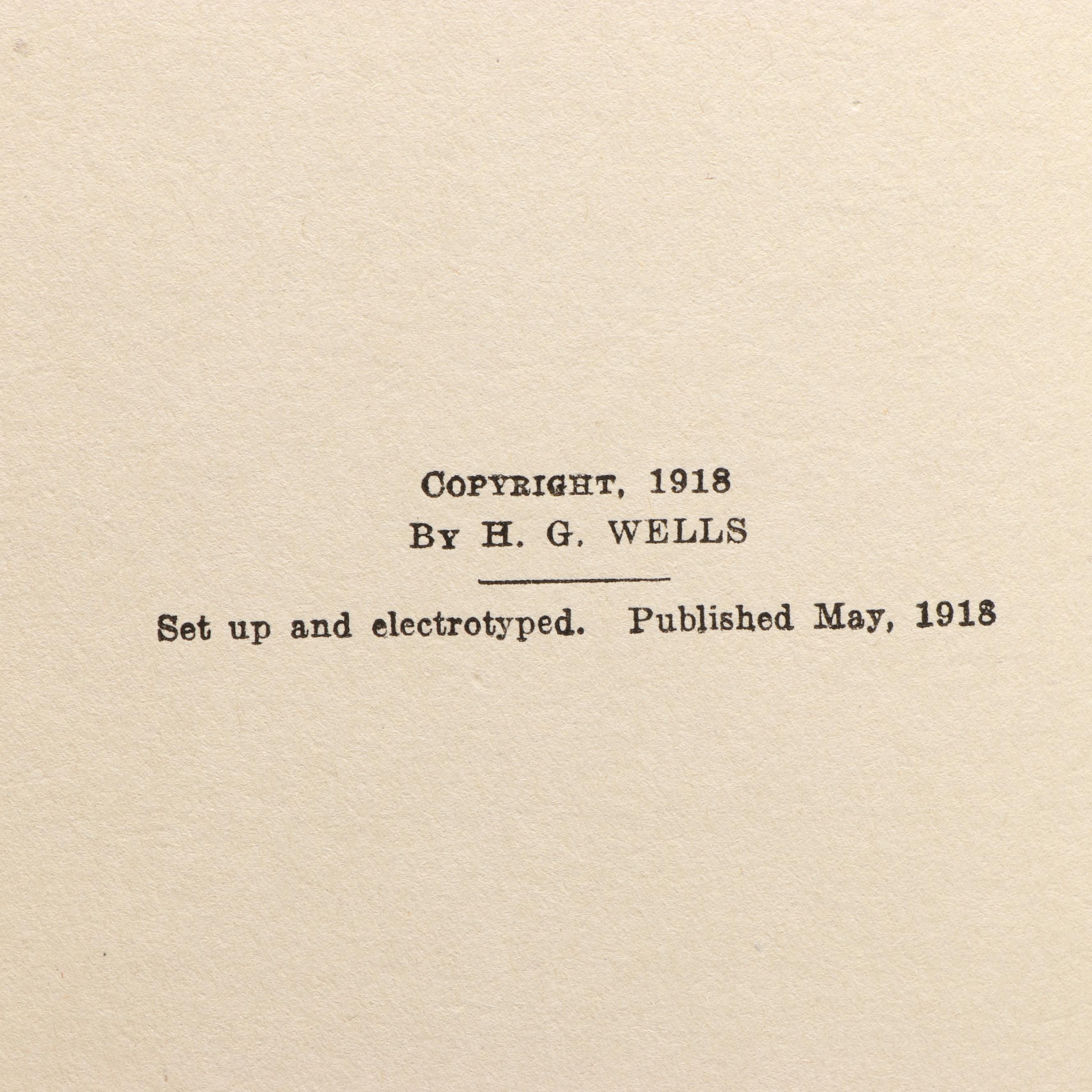 "Experiment in Autobiography" and More H.G. Wells Books