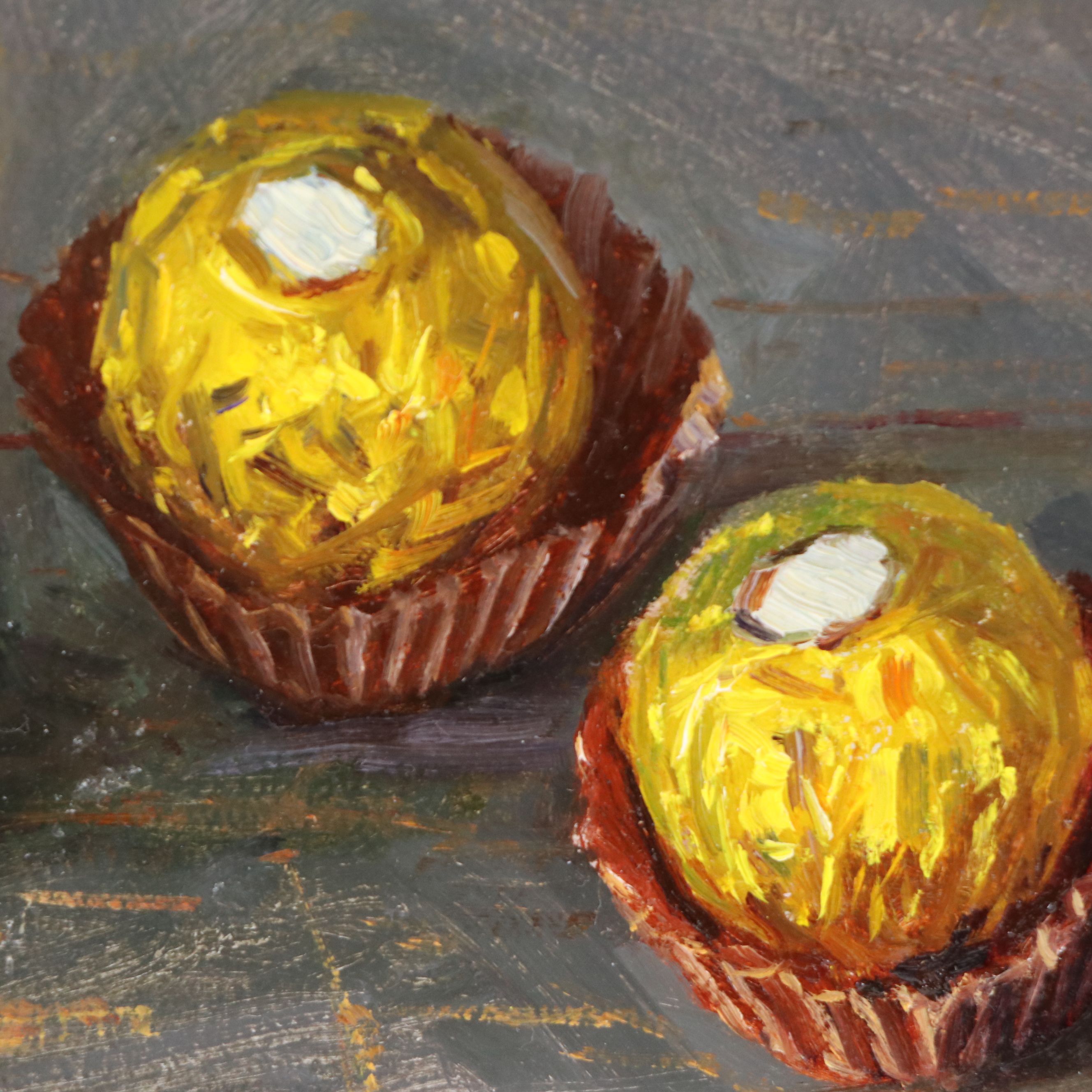 Y. Wang Oil Painting of Ferrero Rocher Chocolates, 2022