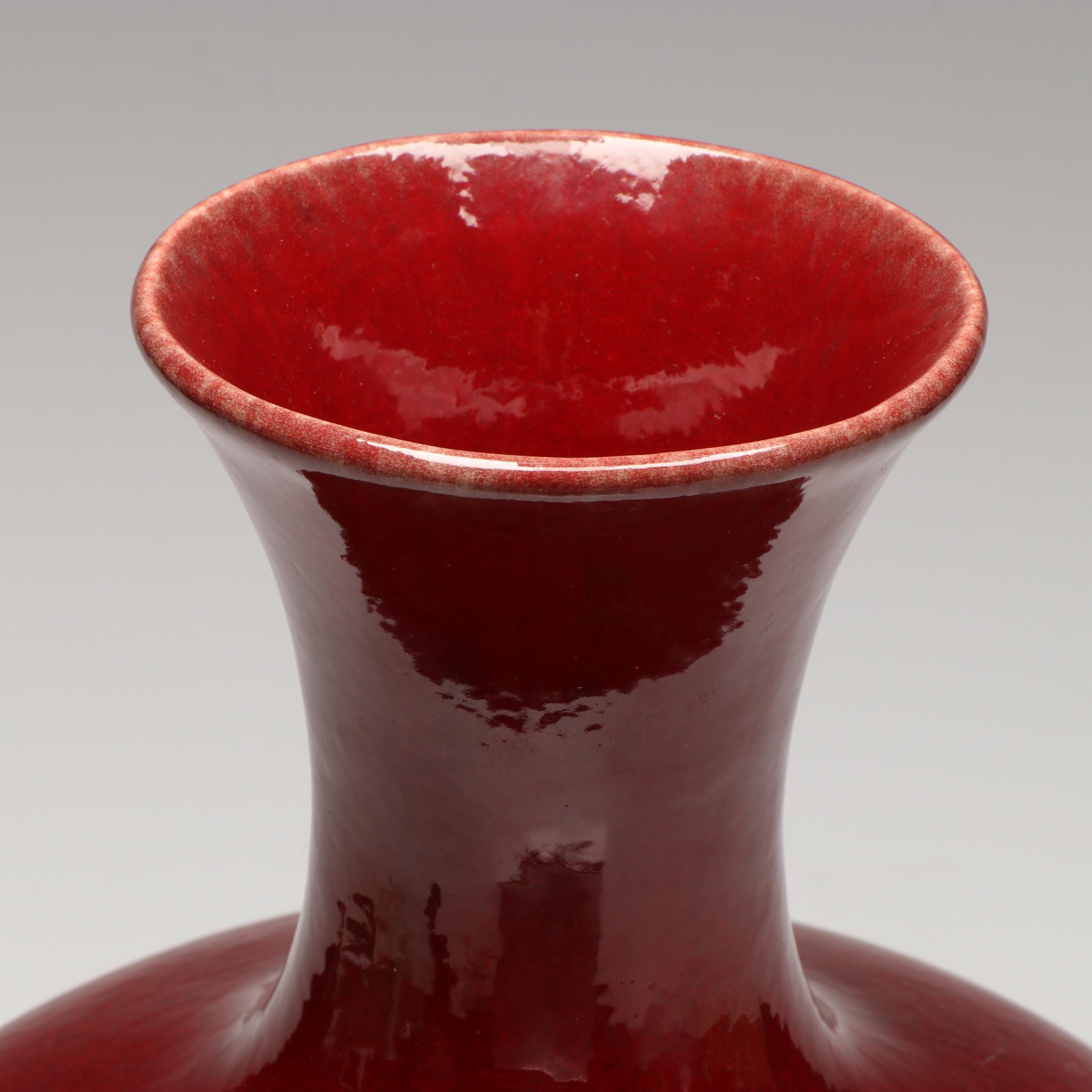 Sang de Boeuf Ceramic Vase