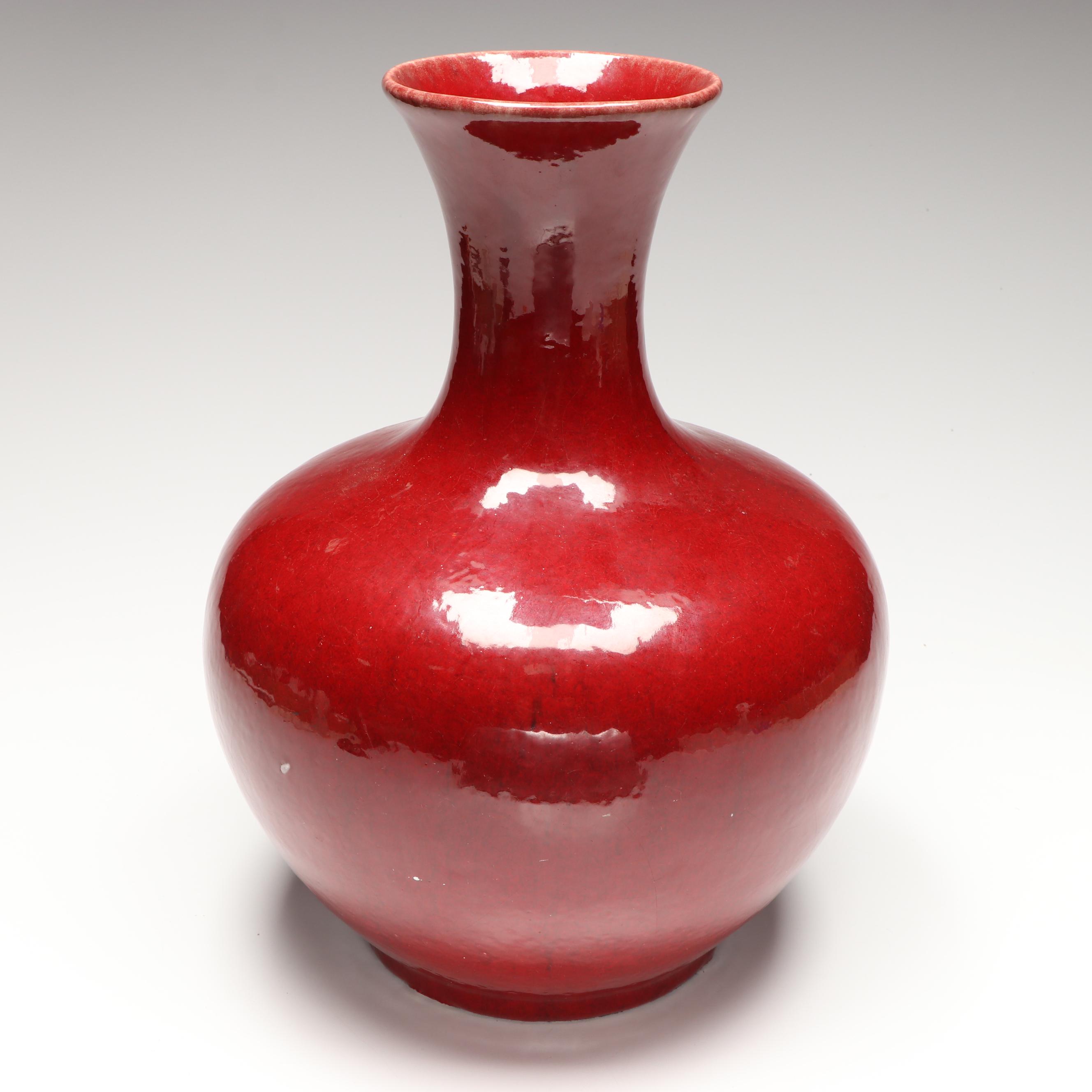 Sang de Boeuf Ceramic Vase