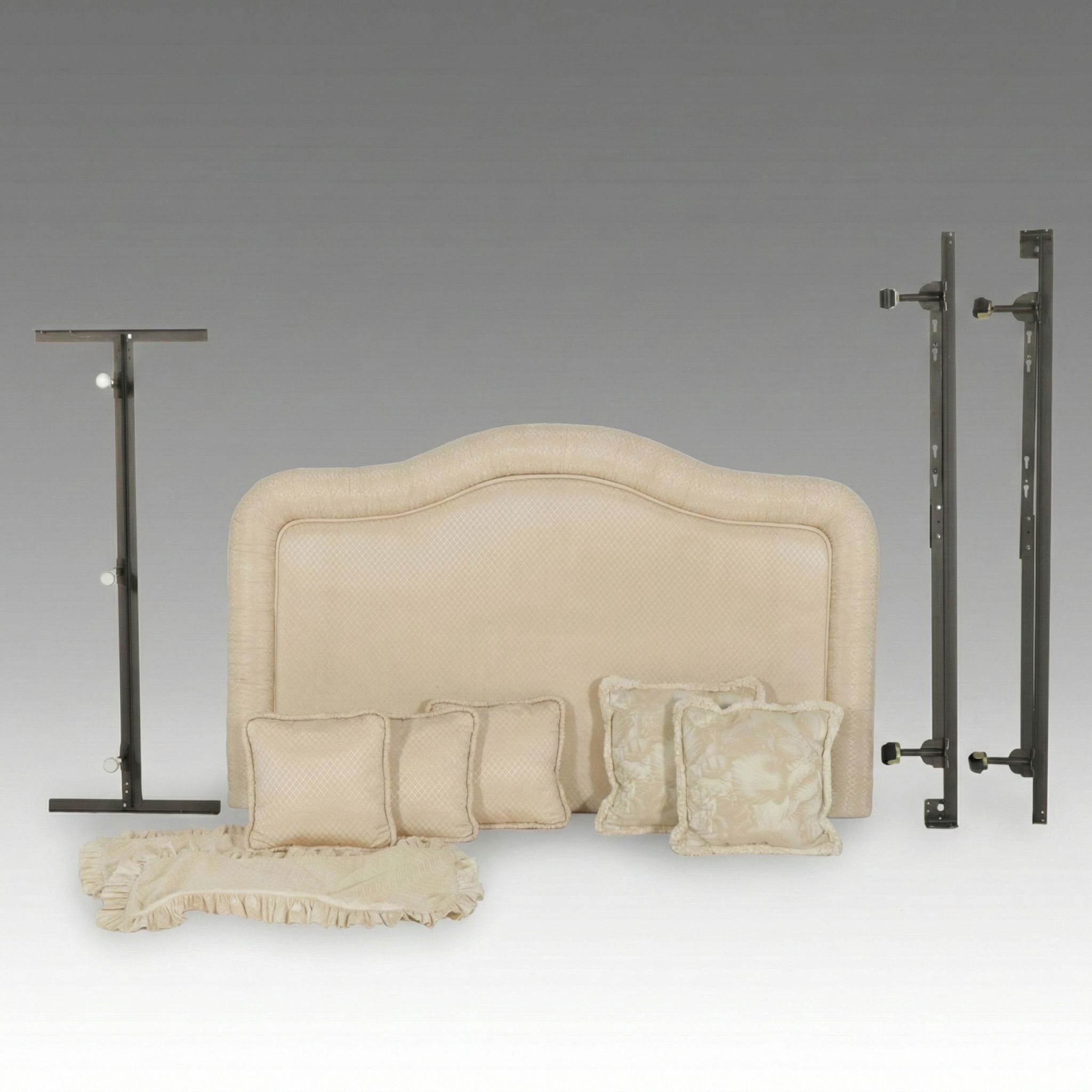 Silver Threads Upholstered King-Size Headboard and Matching Pillows