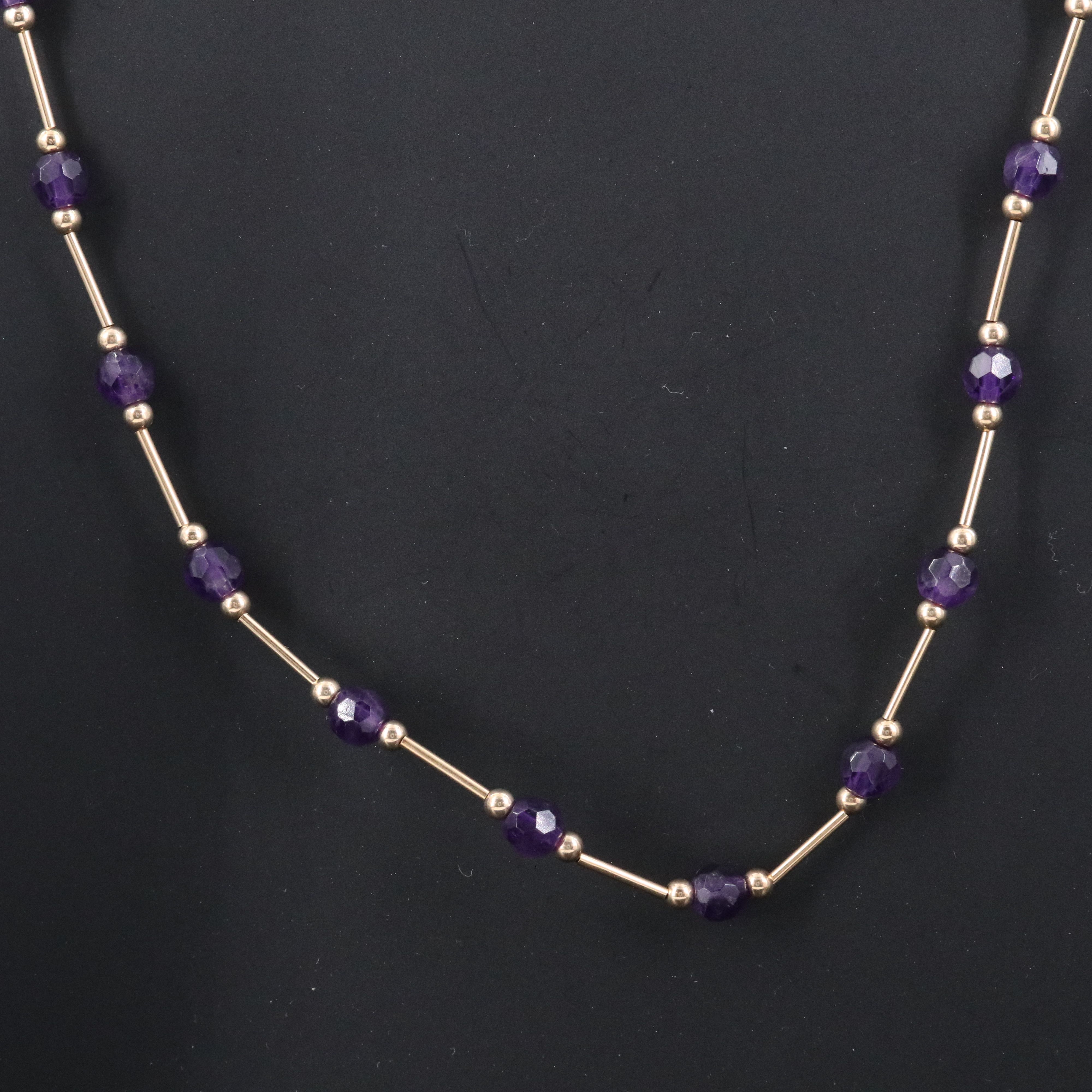 14K Amethyst Necklace