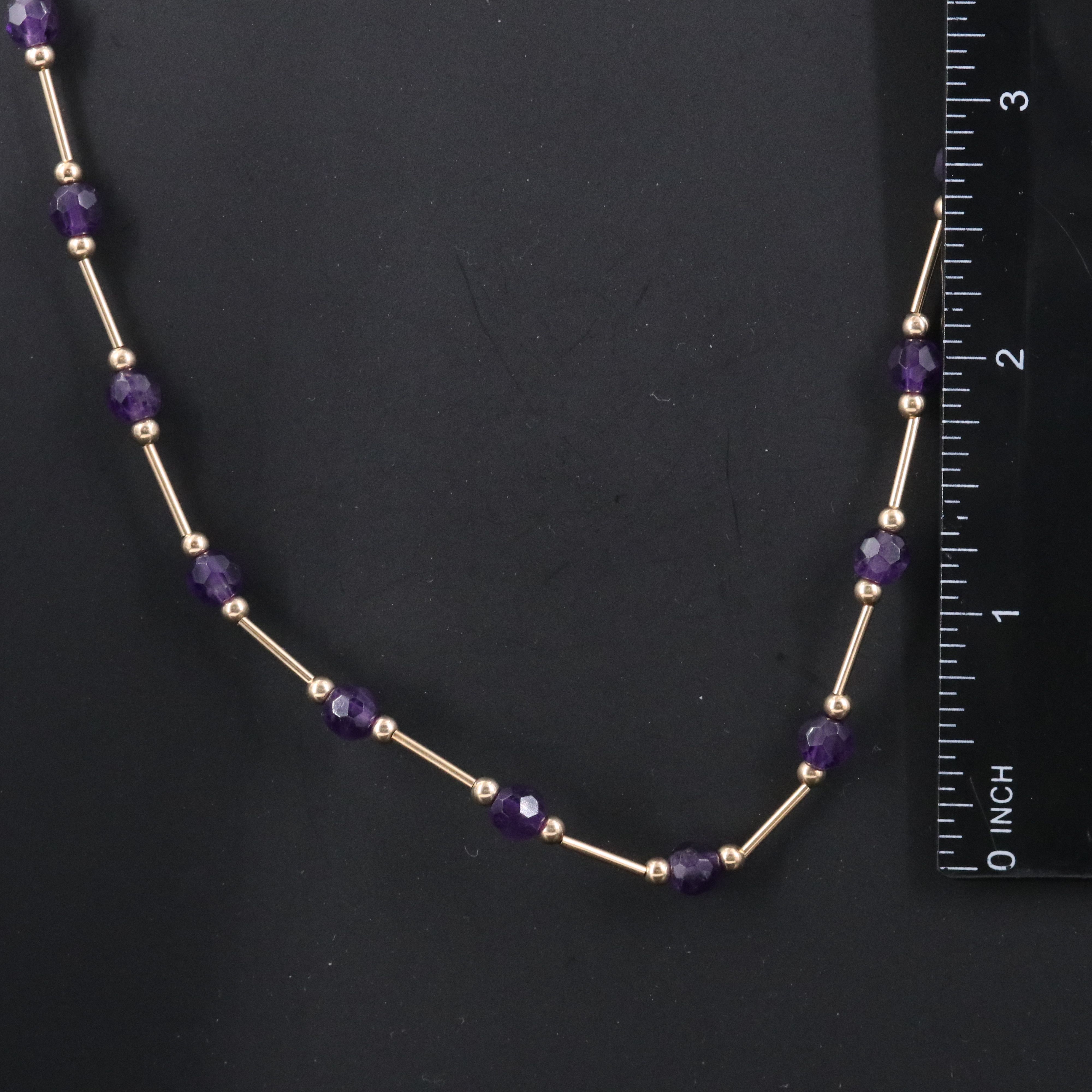 14K Amethyst Necklace