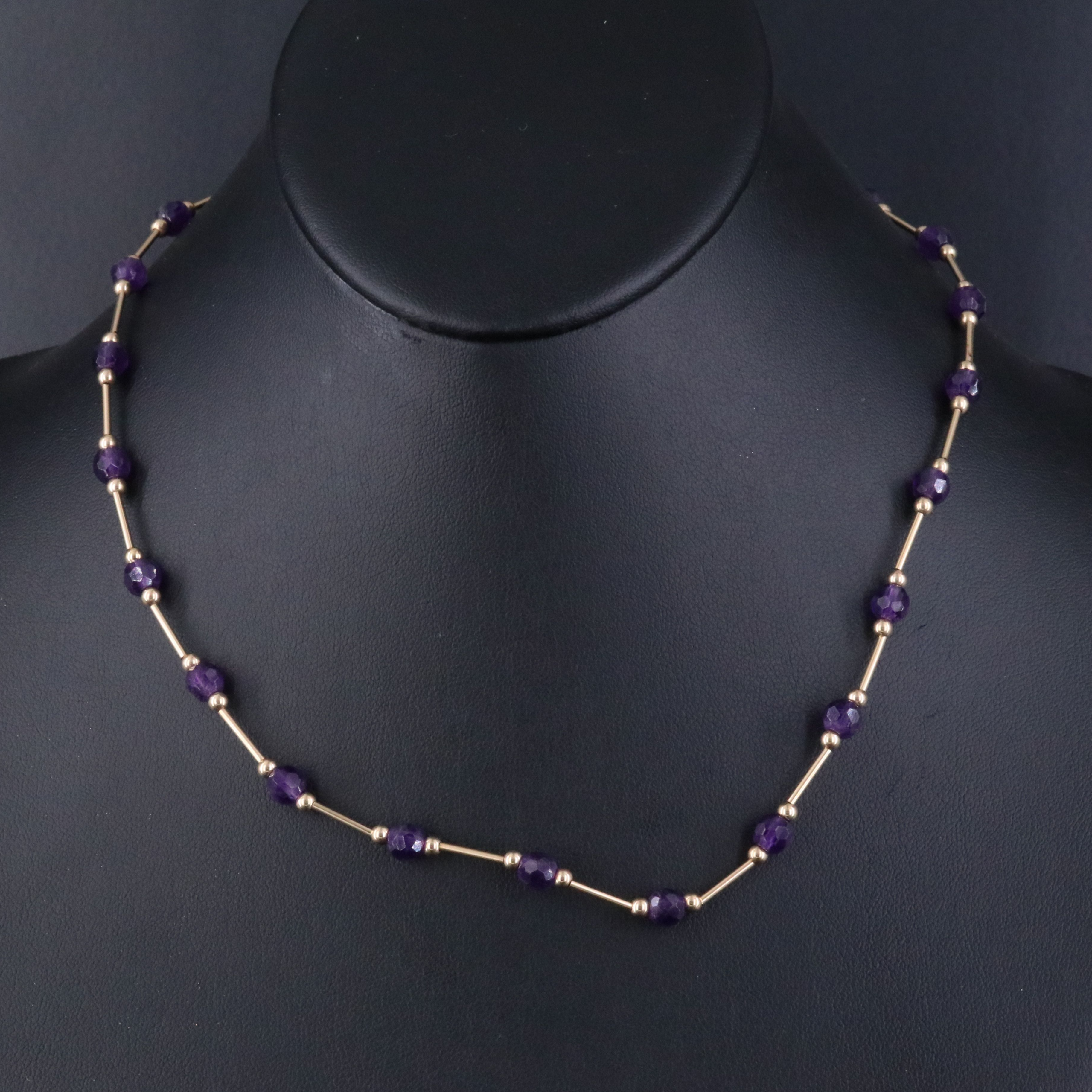 14K Amethyst Necklace