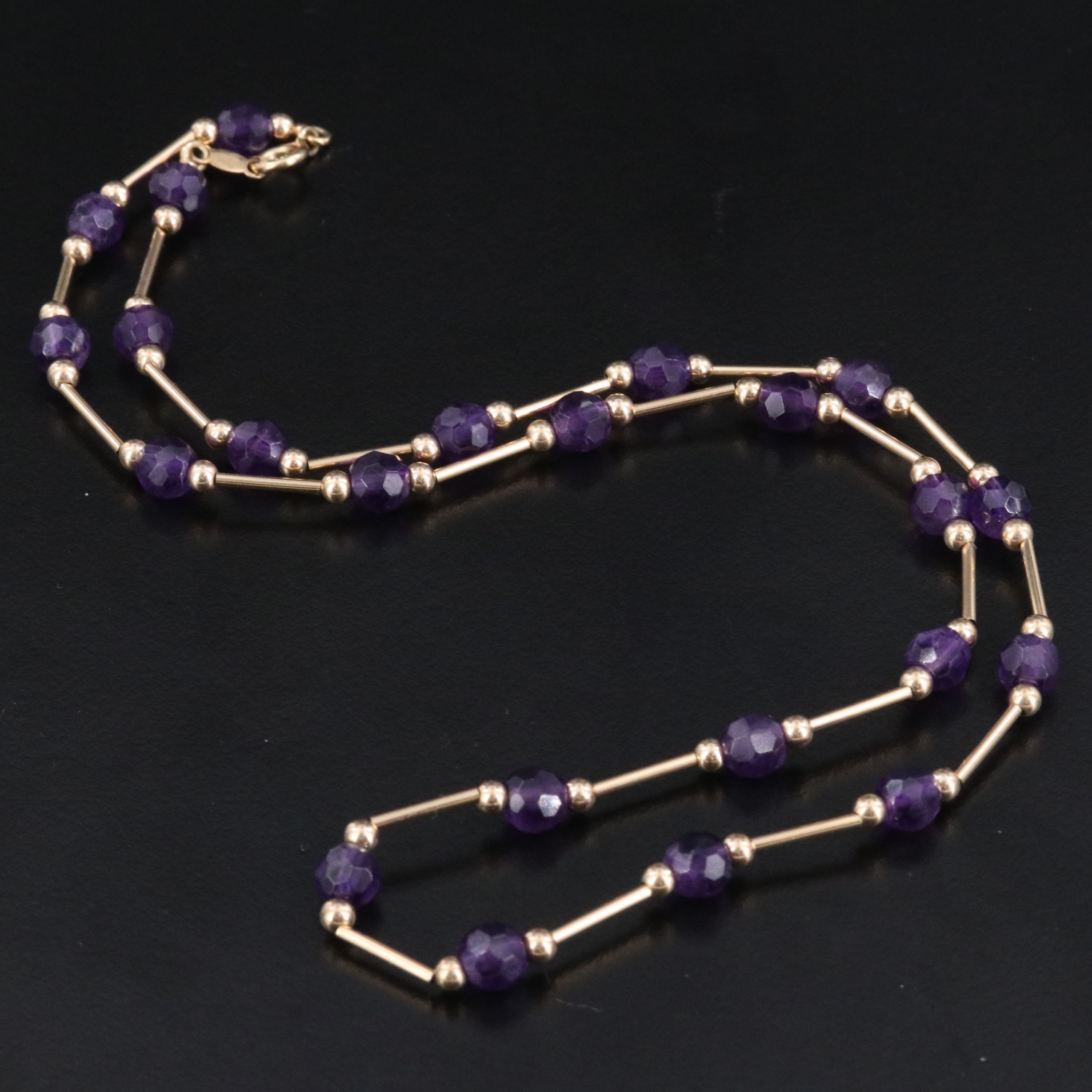 14K Amethyst Necklace