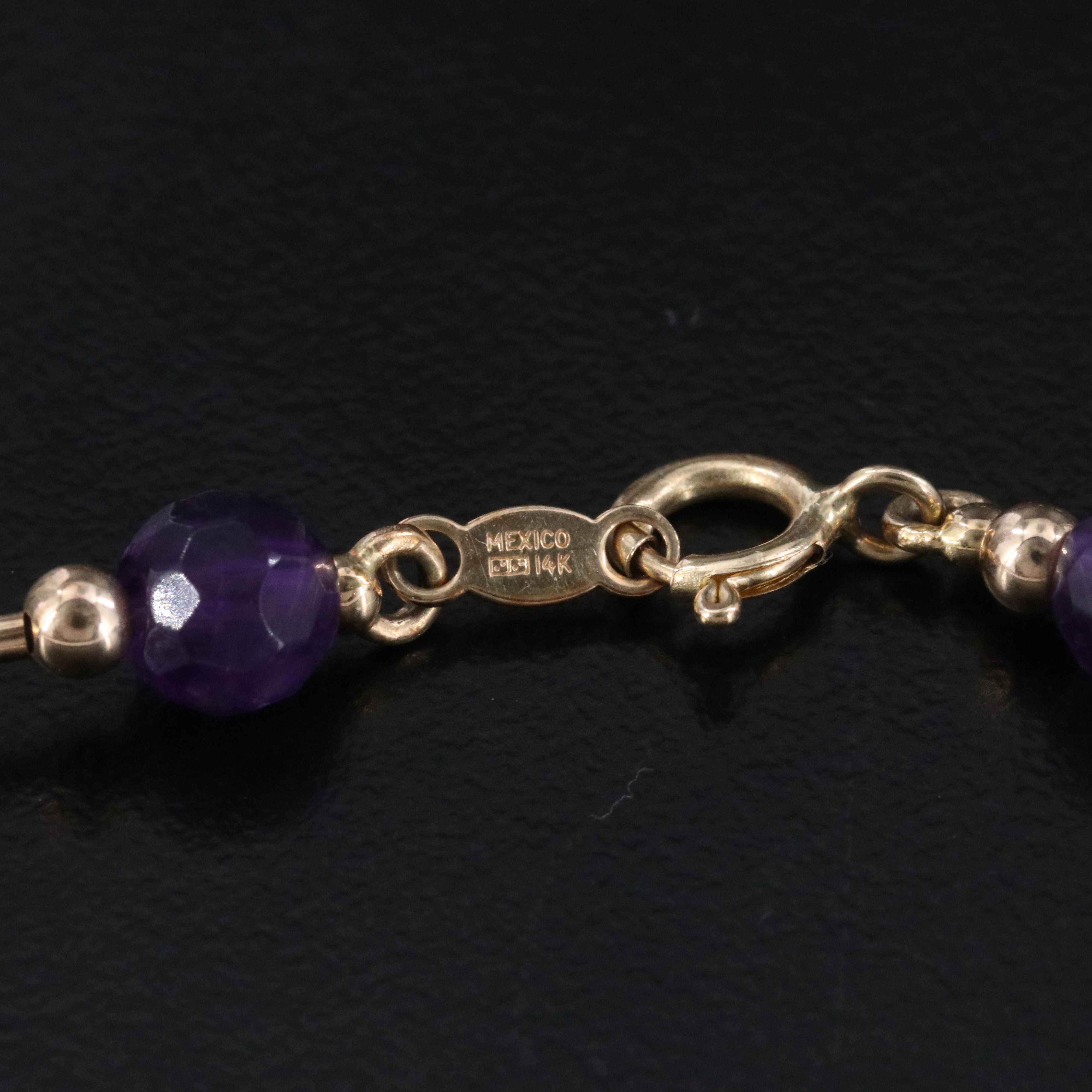 14K Amethyst Necklace