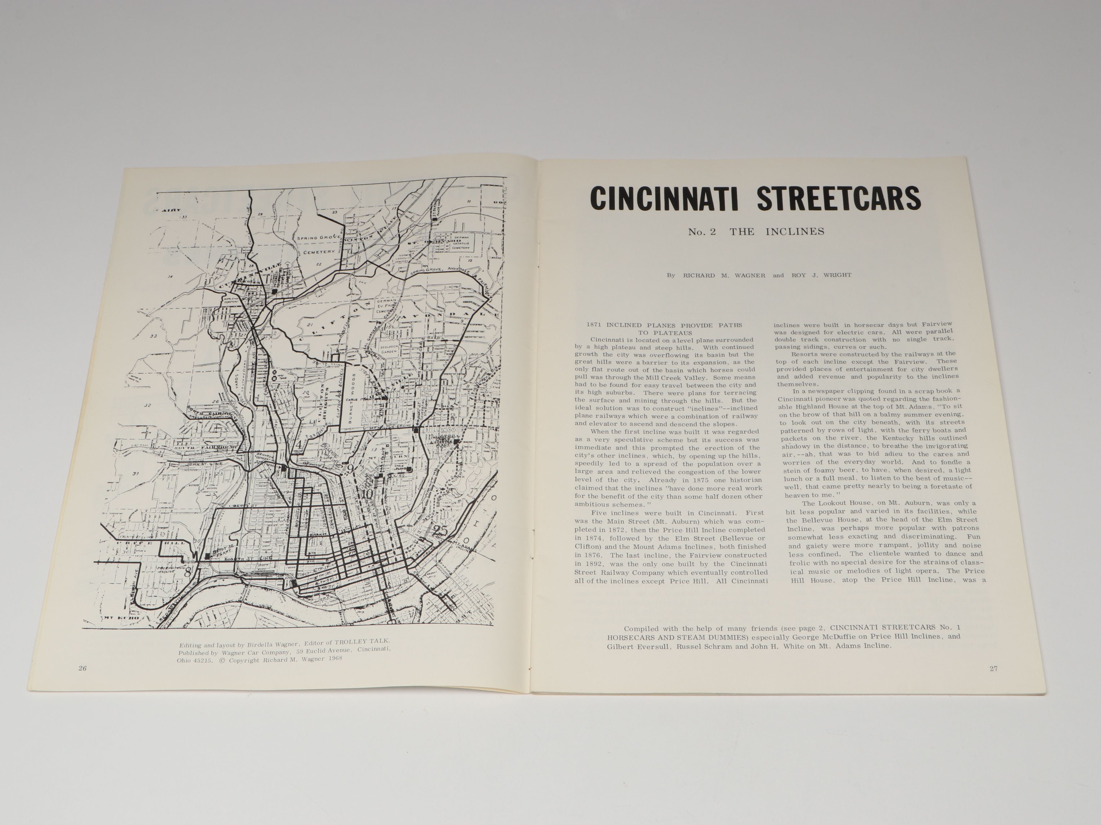 "Cincinnati Streetcars" by Richard Wagner and Roy Wright Full Set, Mid-20th C.