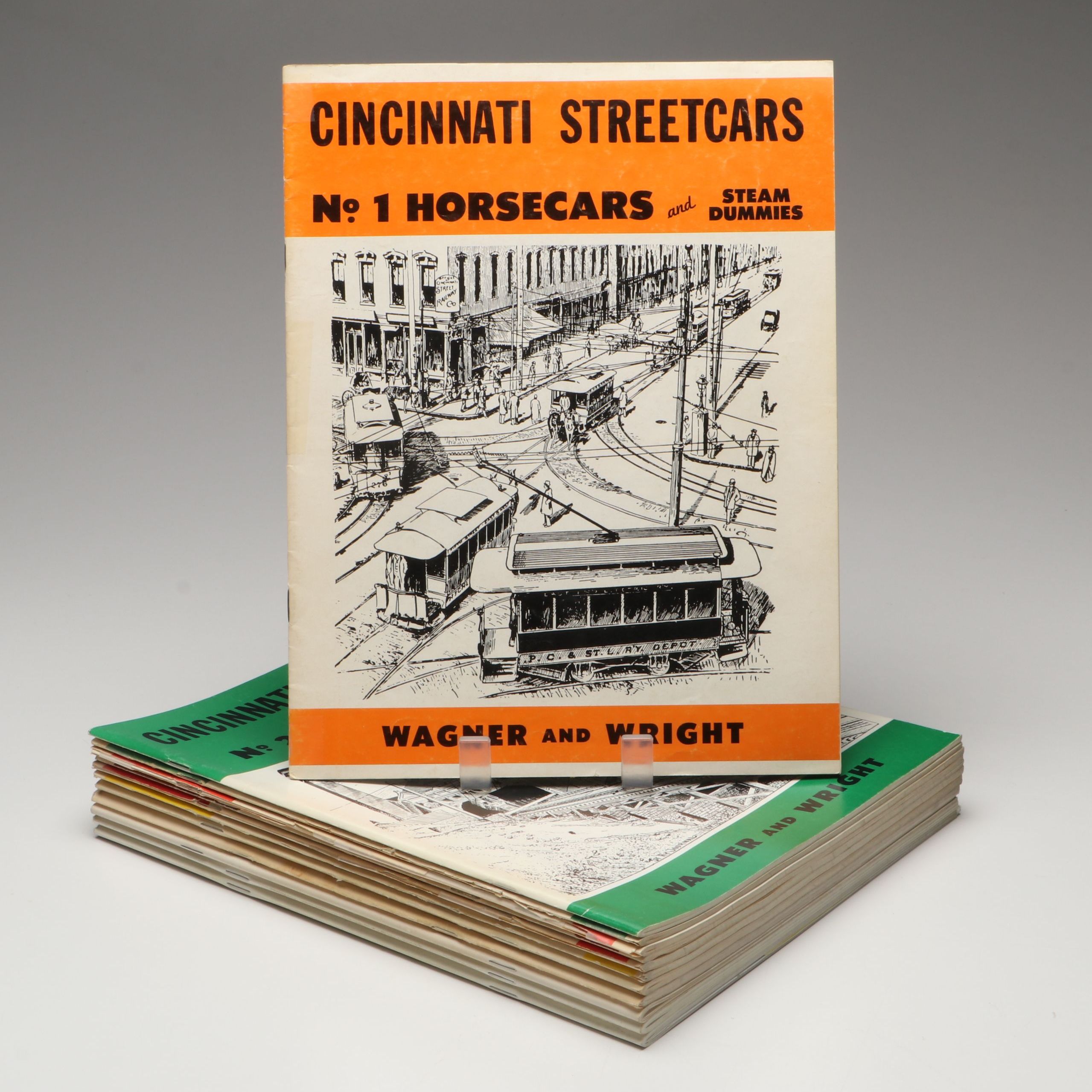 "Cincinnati Streetcars" by Richard Wagner and Roy Wright Full Set, Mid-20th C.