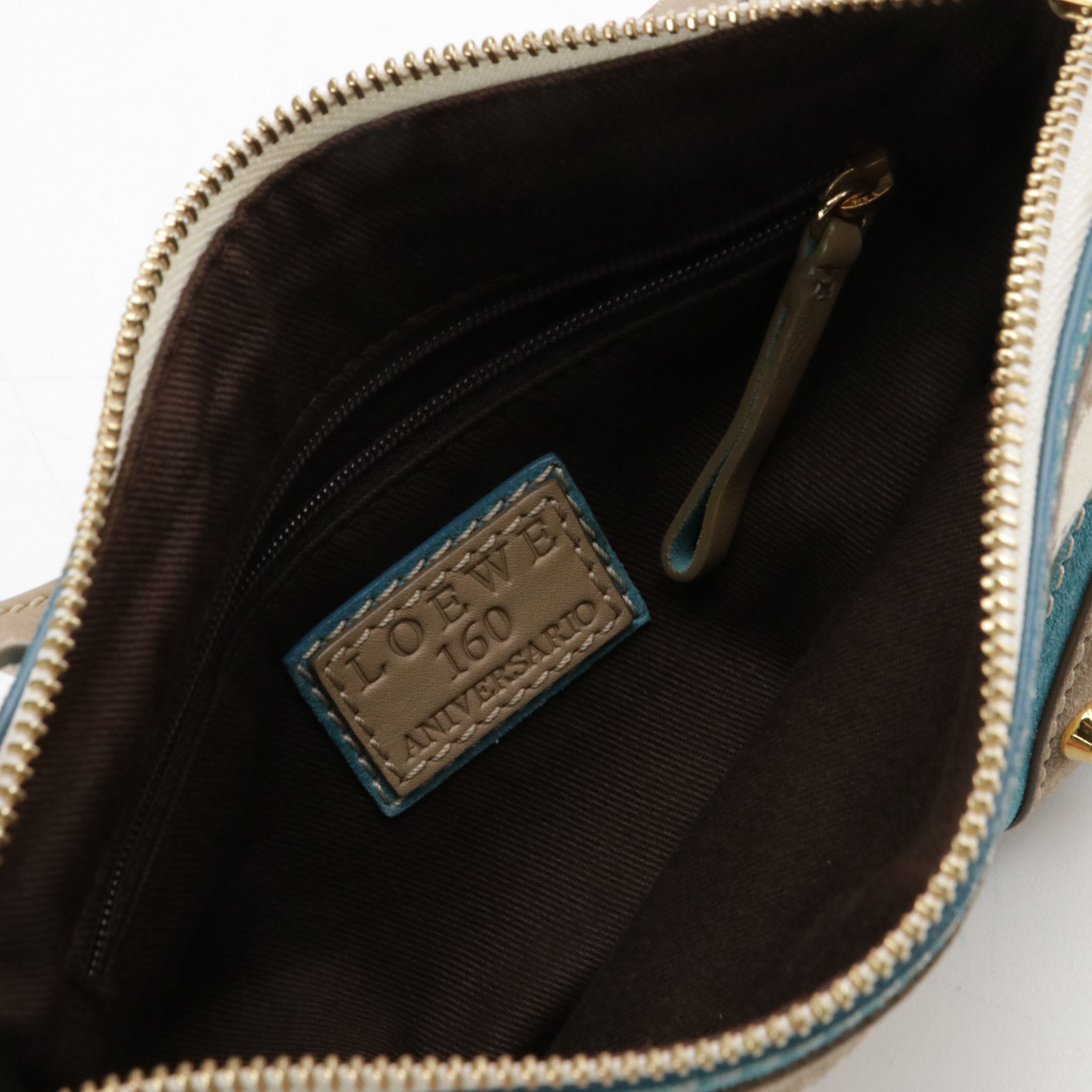 Loewe Mini 160th Year Anniversary Canvas, Leather and Suede Handbag