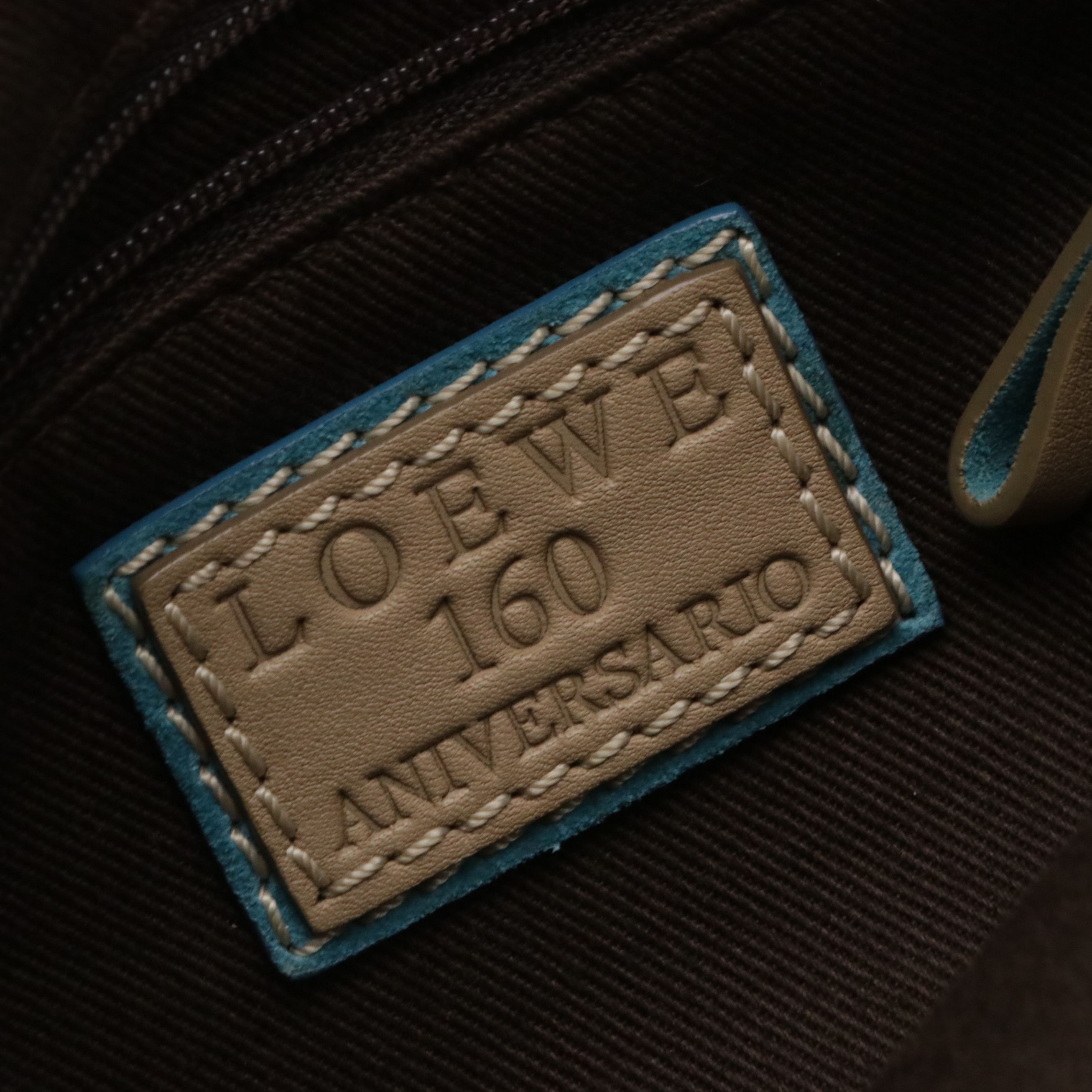 Loewe Mini 160th Year Anniversary Canvas, Leather and Suede Handbag