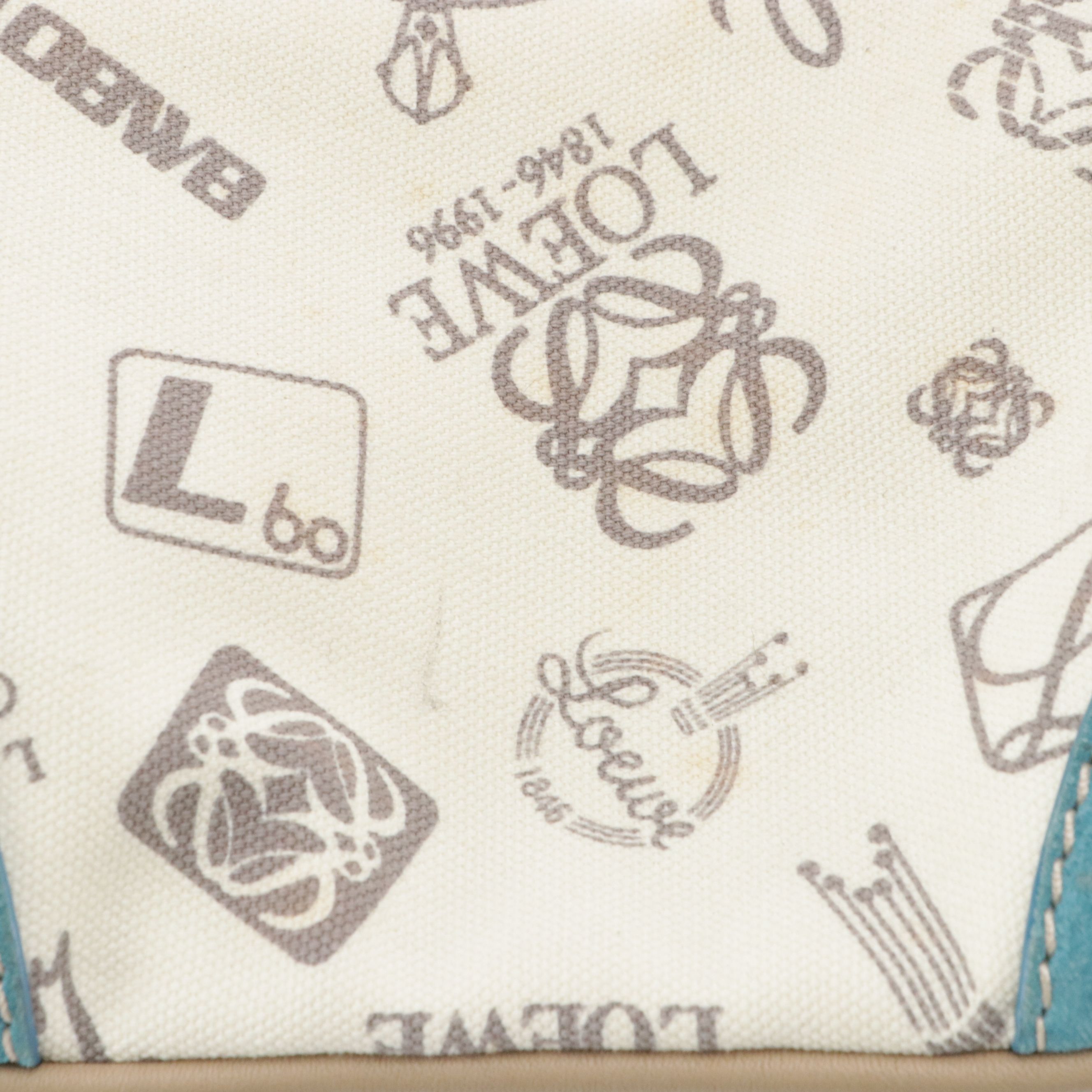 Loewe Mini 160th Year Anniversary Canvas, Leather and Suede Handbag