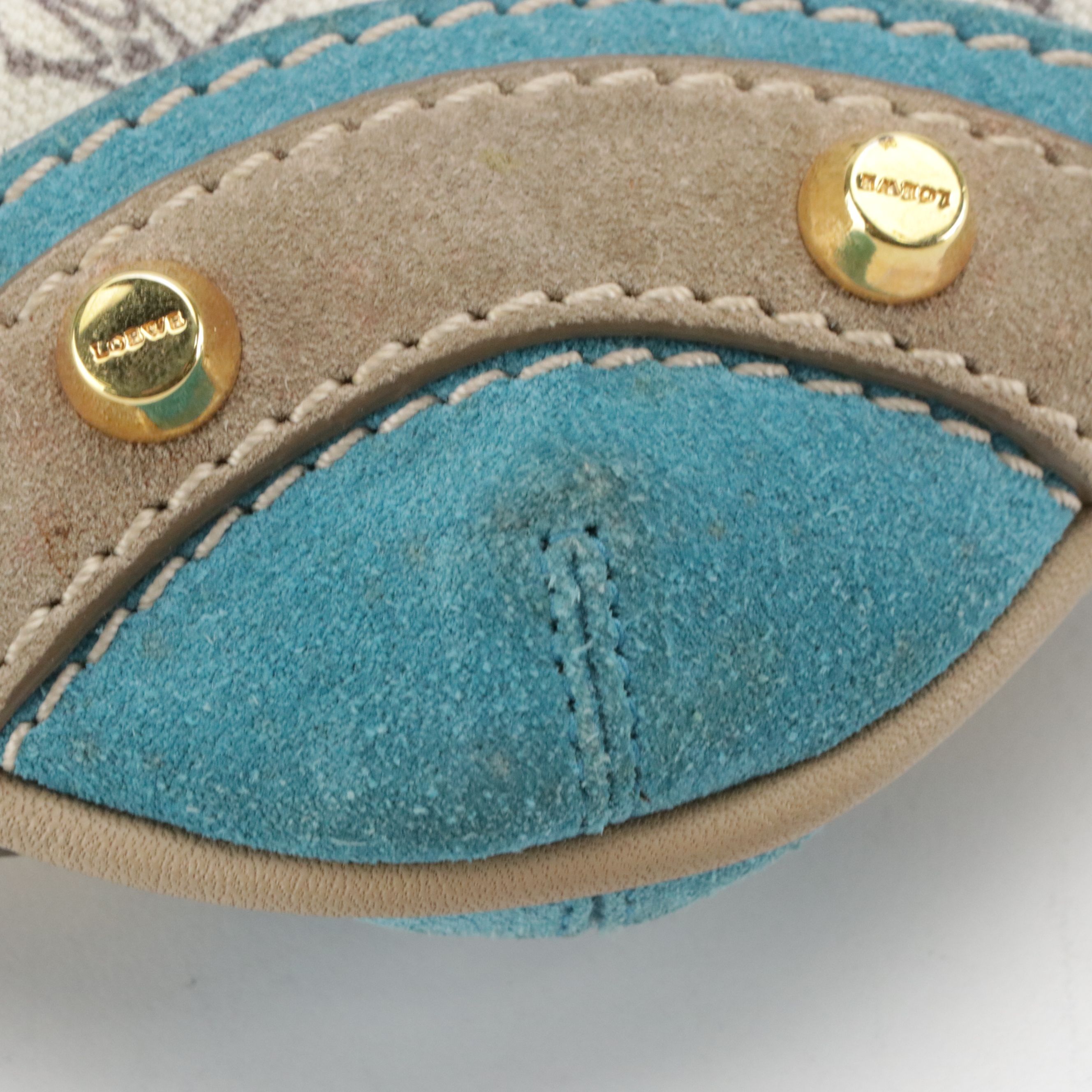 Loewe Mini 160th Year Anniversary Canvas, Leather and Suede Handbag