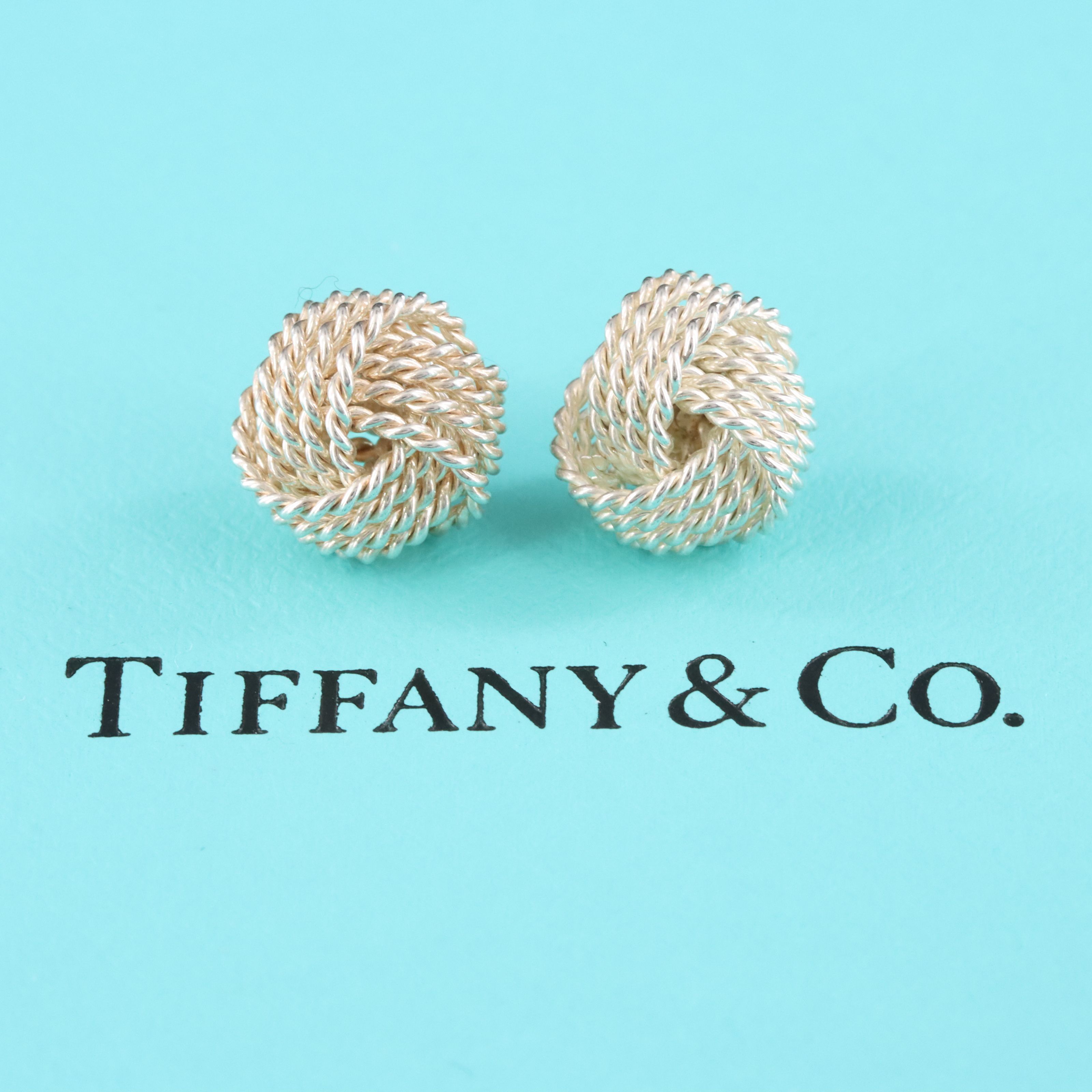 Tiffany & Co. Sterling Knot Stud Earrings