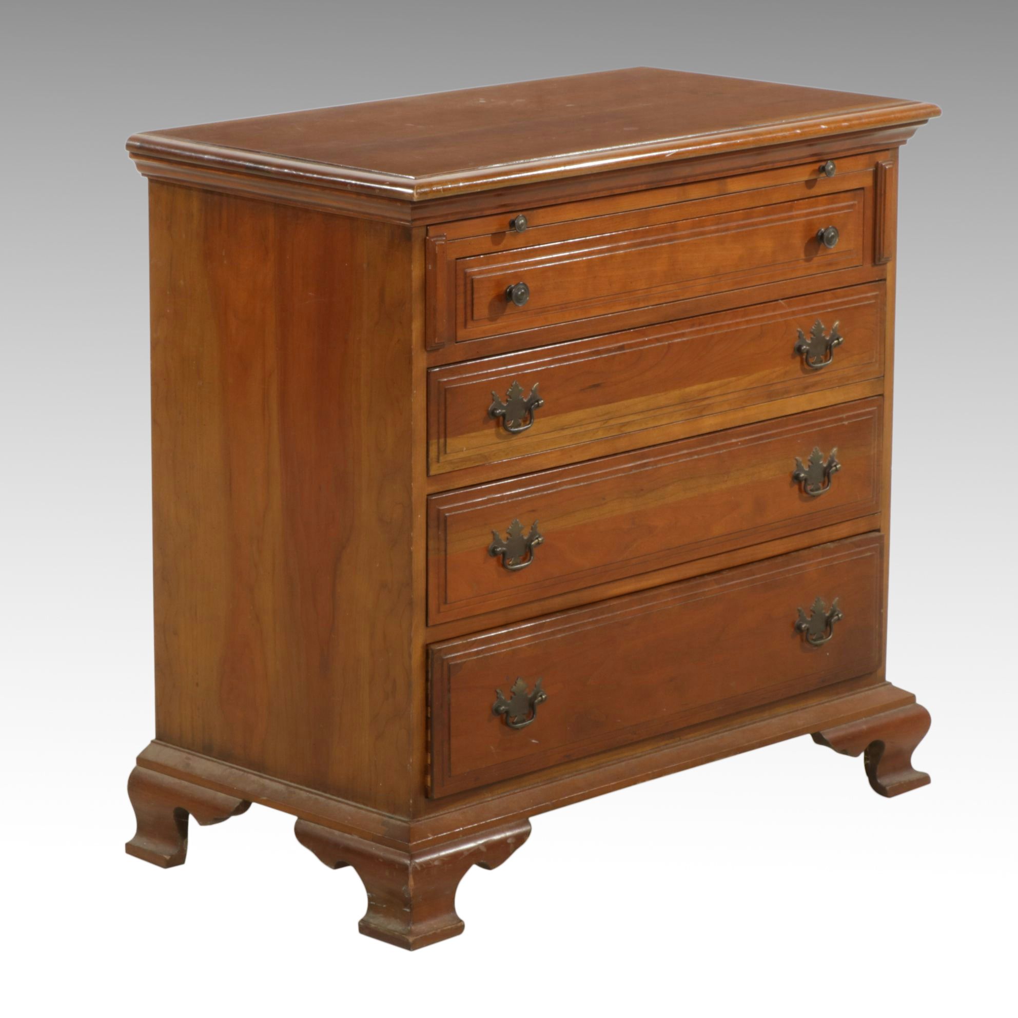 Chippendale Style Cherry Commode with Pull-Out Writing Surface