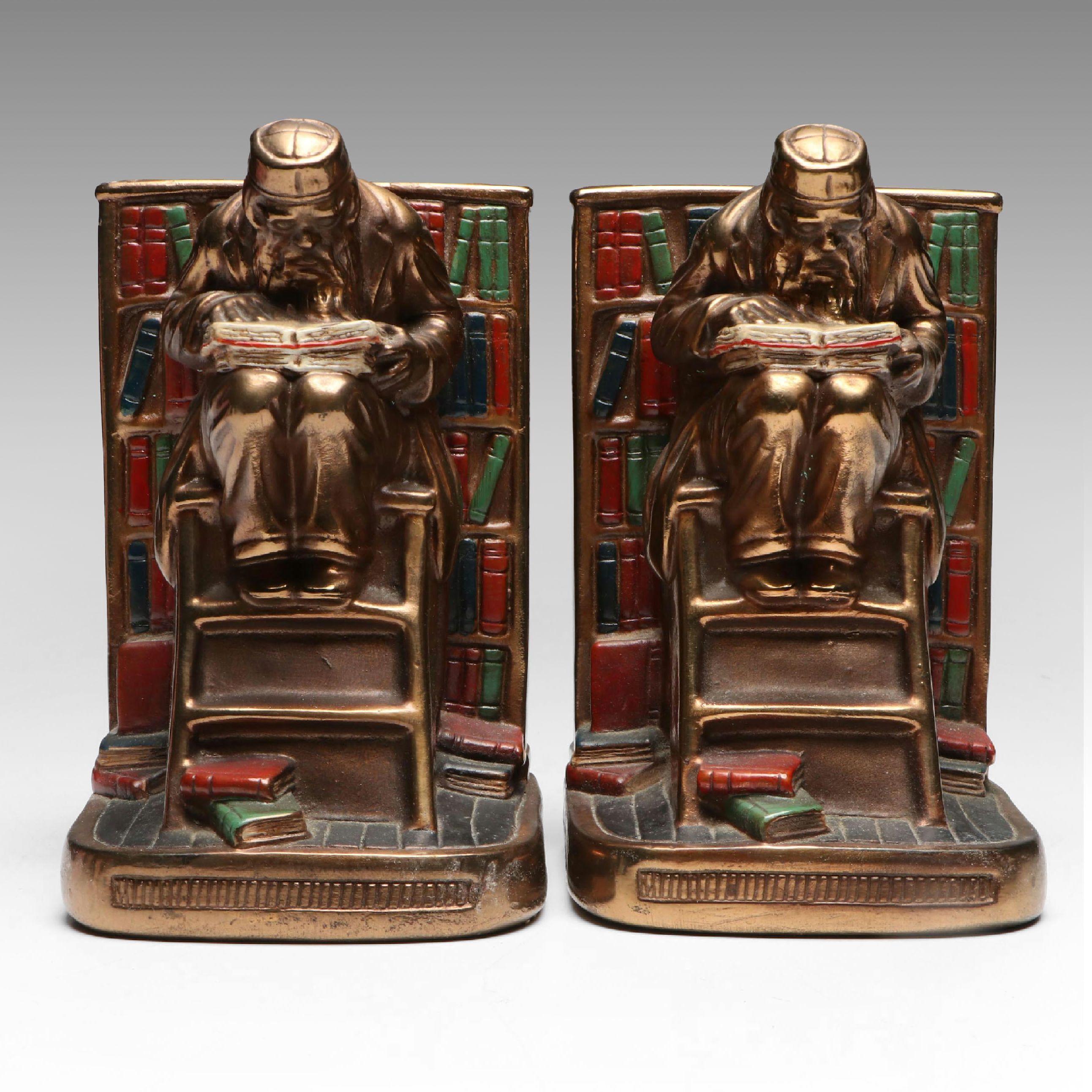 Marion Bronze "Old Professor" Bronze-Clad Composite Bookends