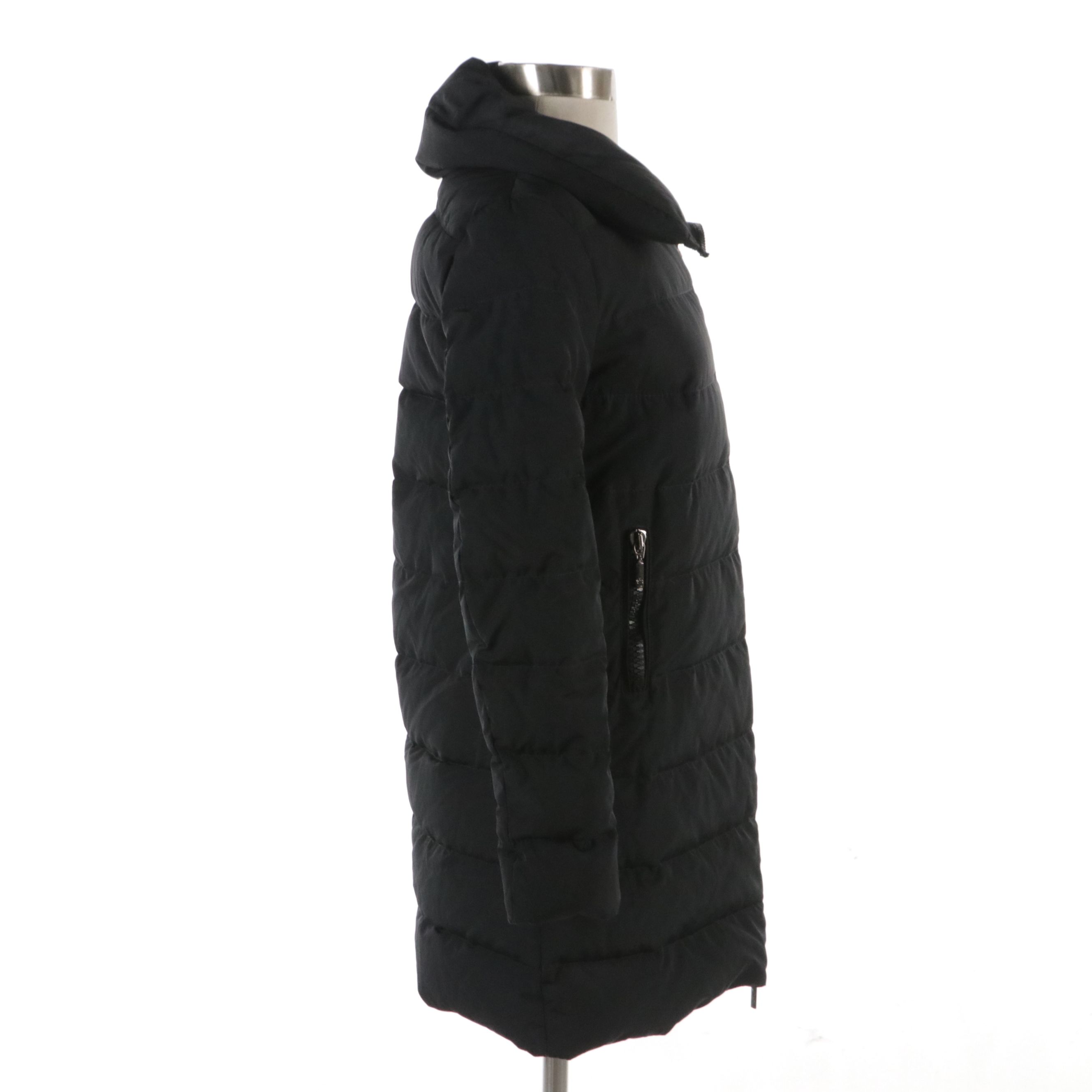 Moncler Gerboise Asymmetrical Zip Quilted Down Coat