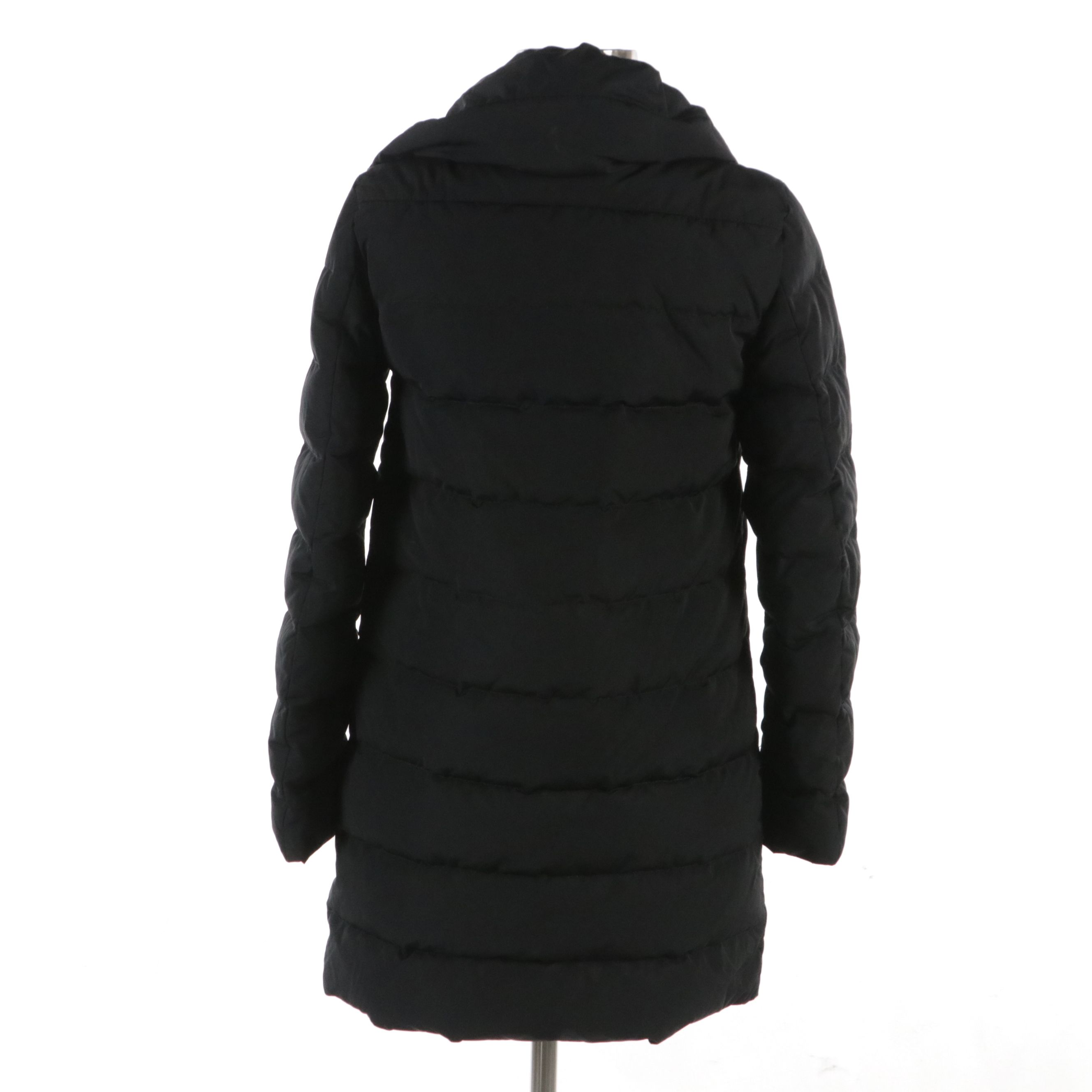 Moncler Gerboise Asymmetrical Zip Quilted Down Coat