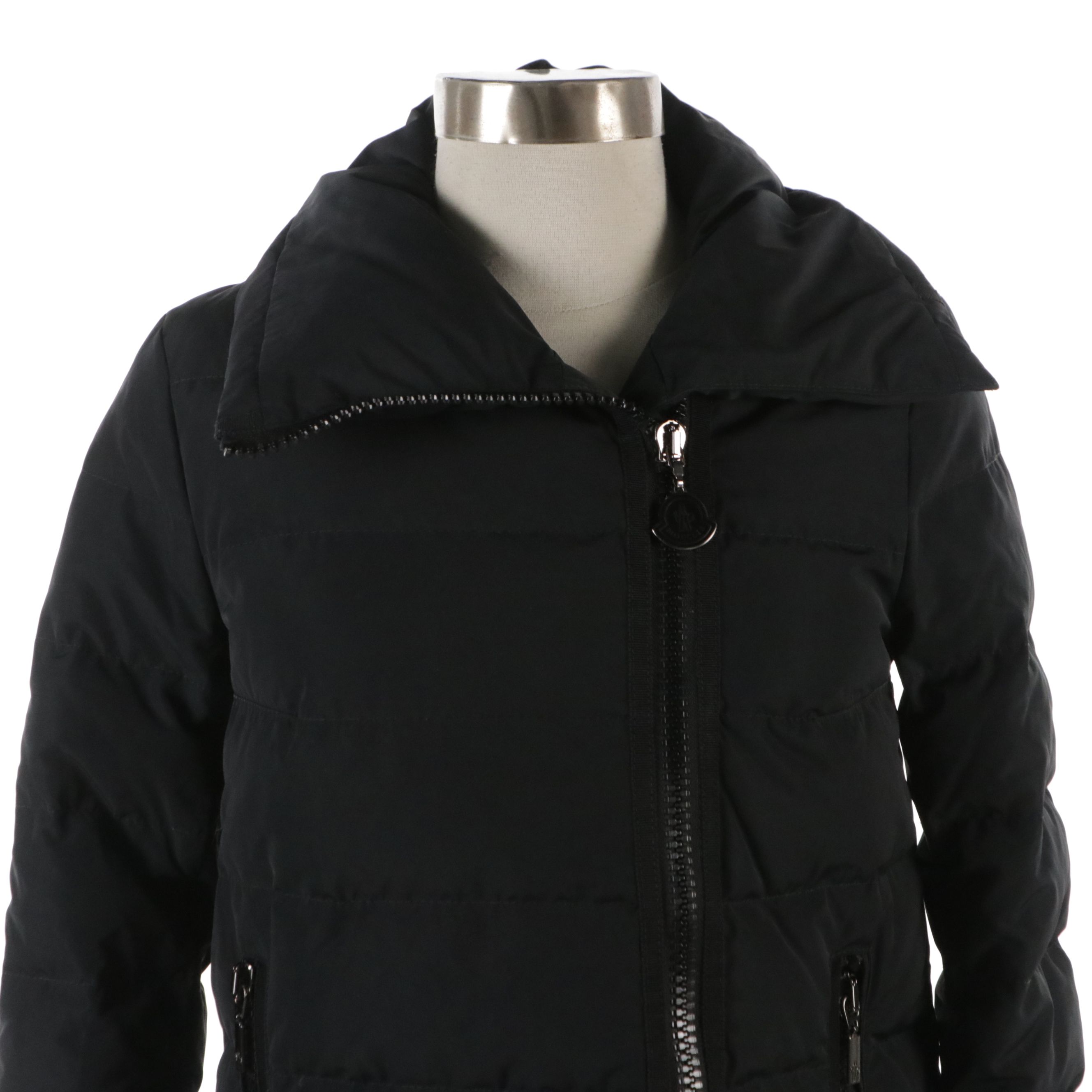 Moncler Gerboise Asymmetrical Zip Quilted Down Coat