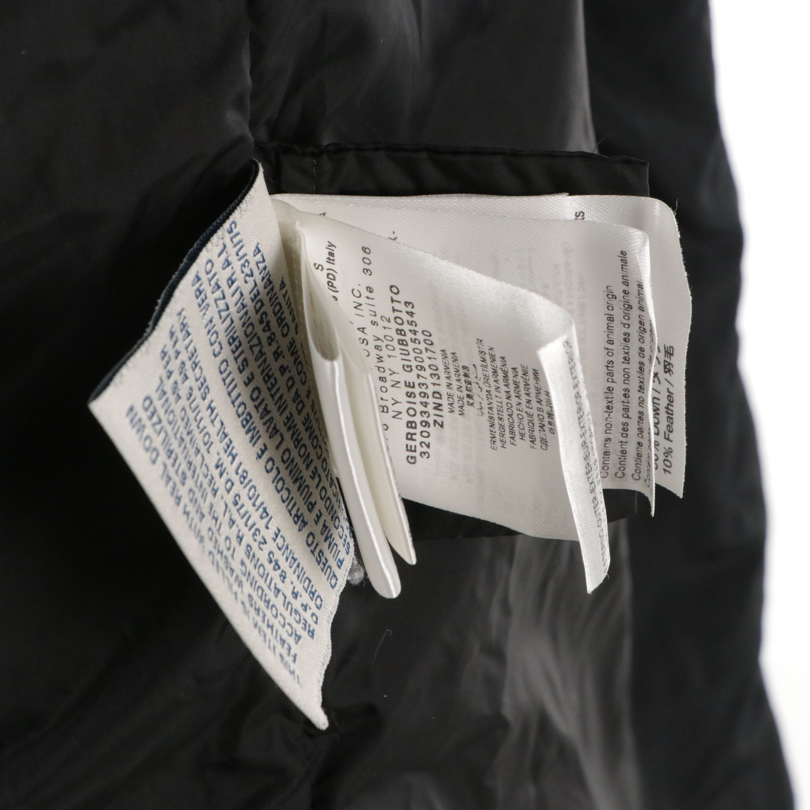 Moncler Gerboise Asymmetrical Zip Quilted Down Coat