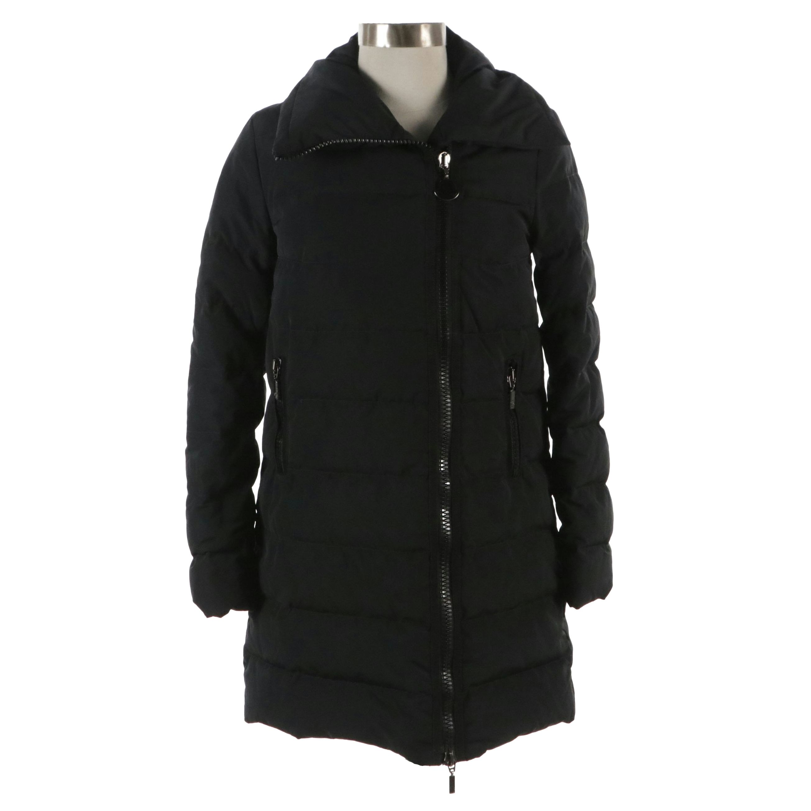 Moncler Gerboise Asymmetrical Zip Quilted Down Coat
