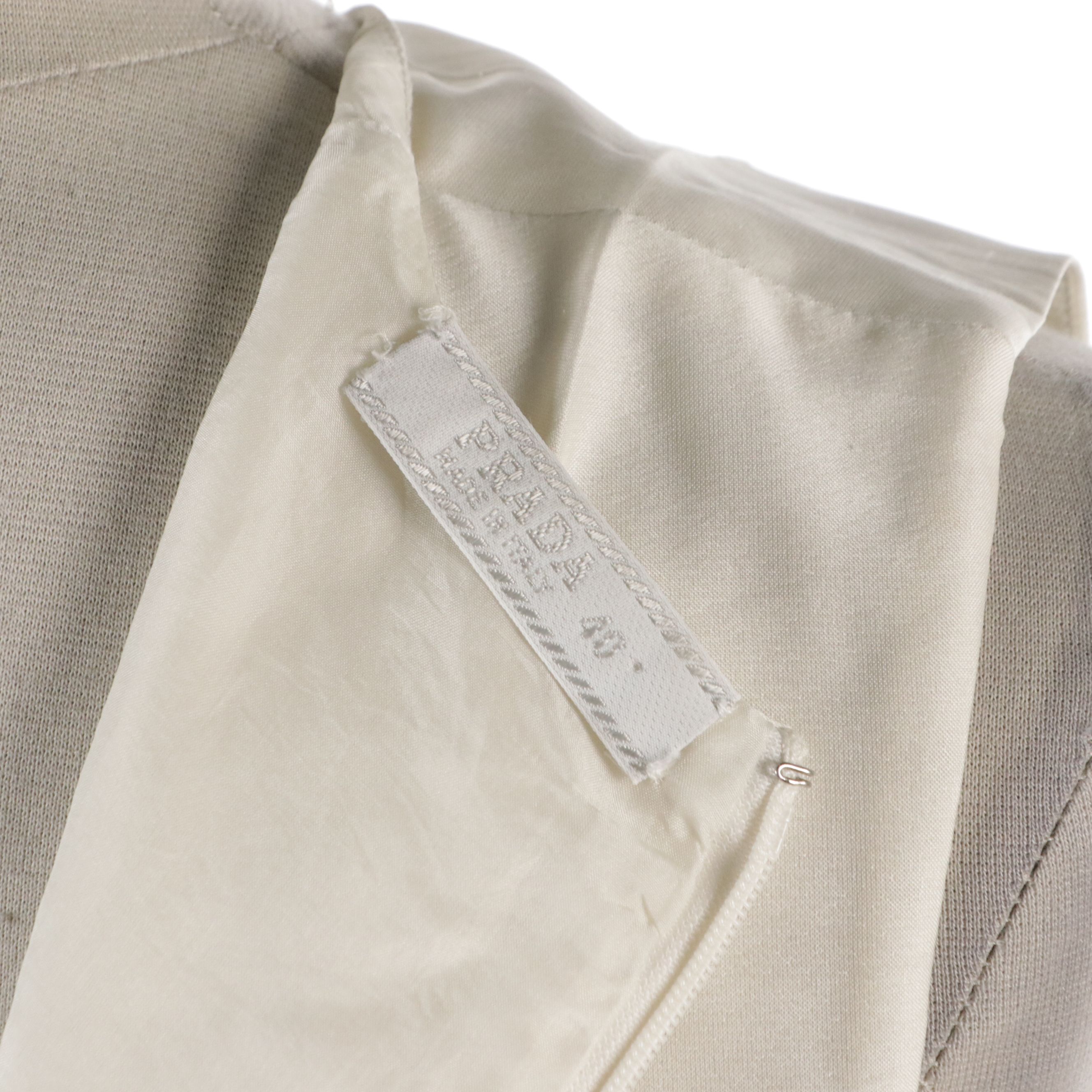 Prada Off-White Sleeveless Top in Polyester/Silk Blend