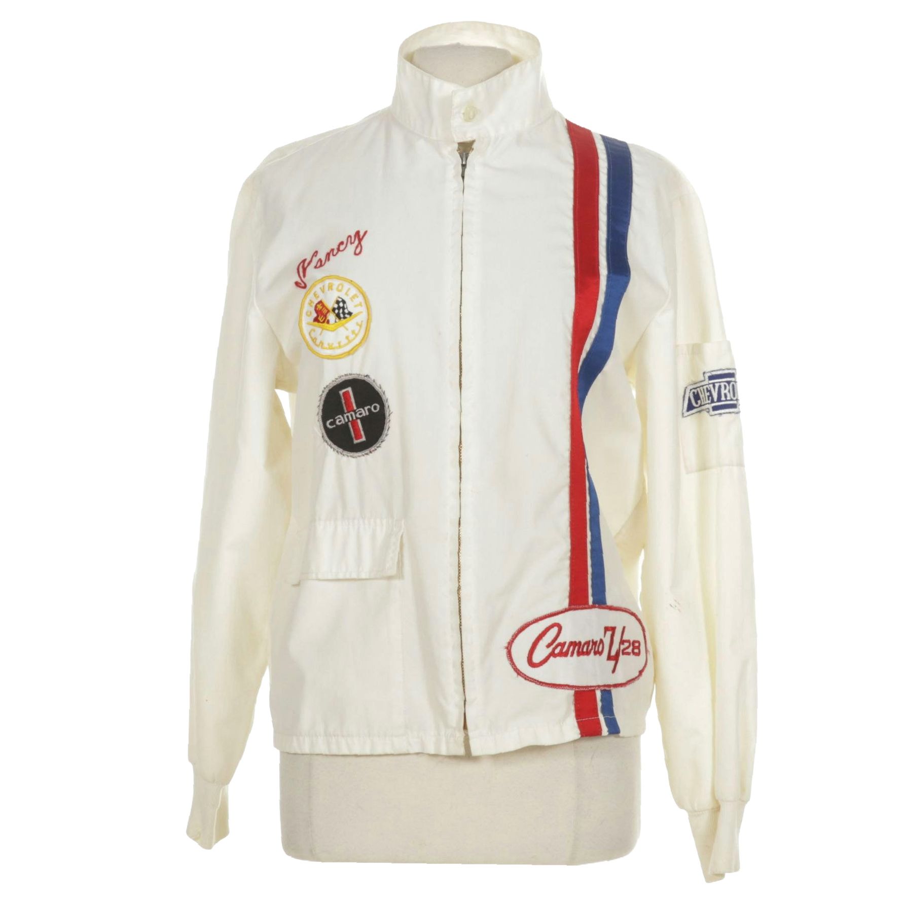 1970s Women's Racing Jacket with Camaro and Chevrolet Patches