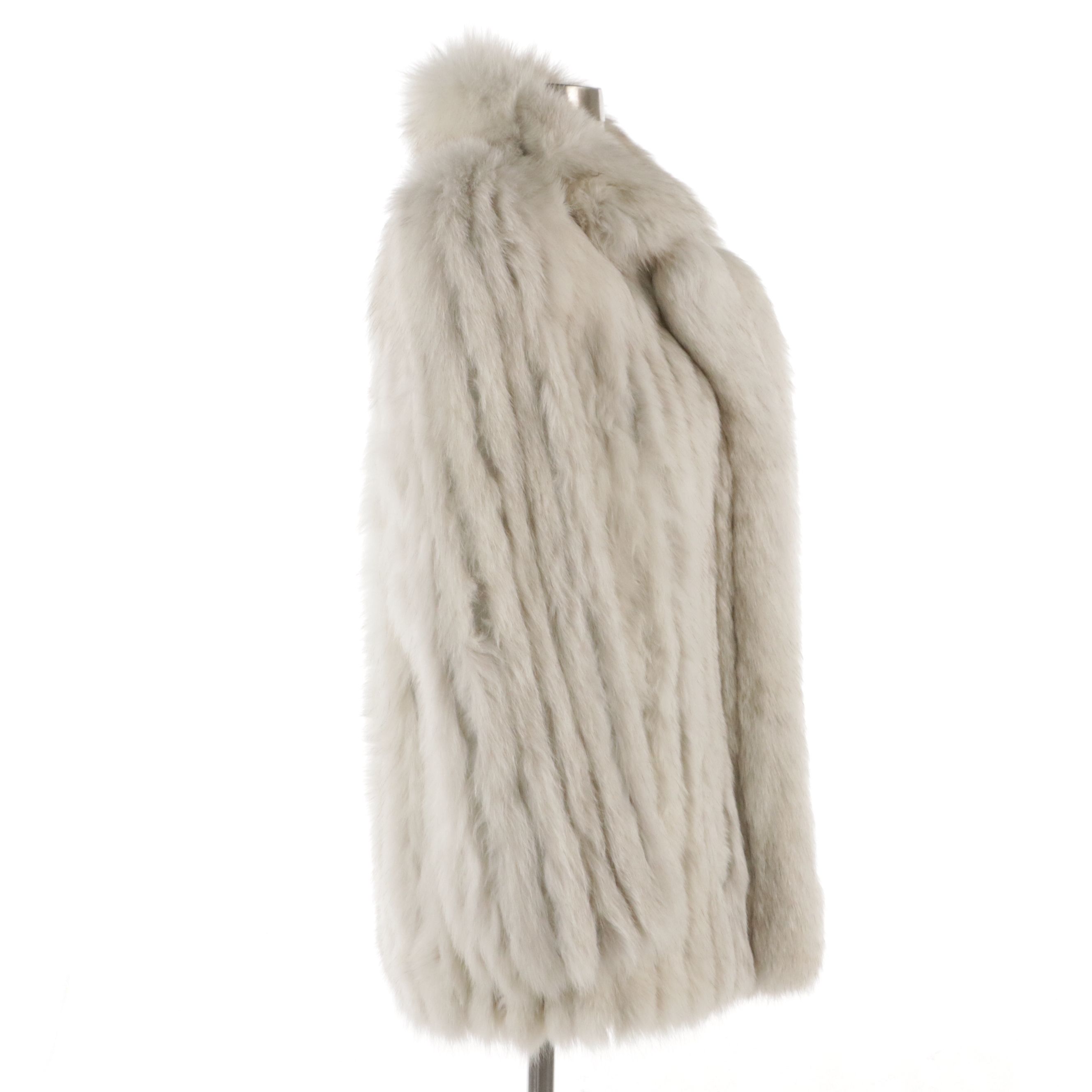 Vintage Blue Fox Fur Coat