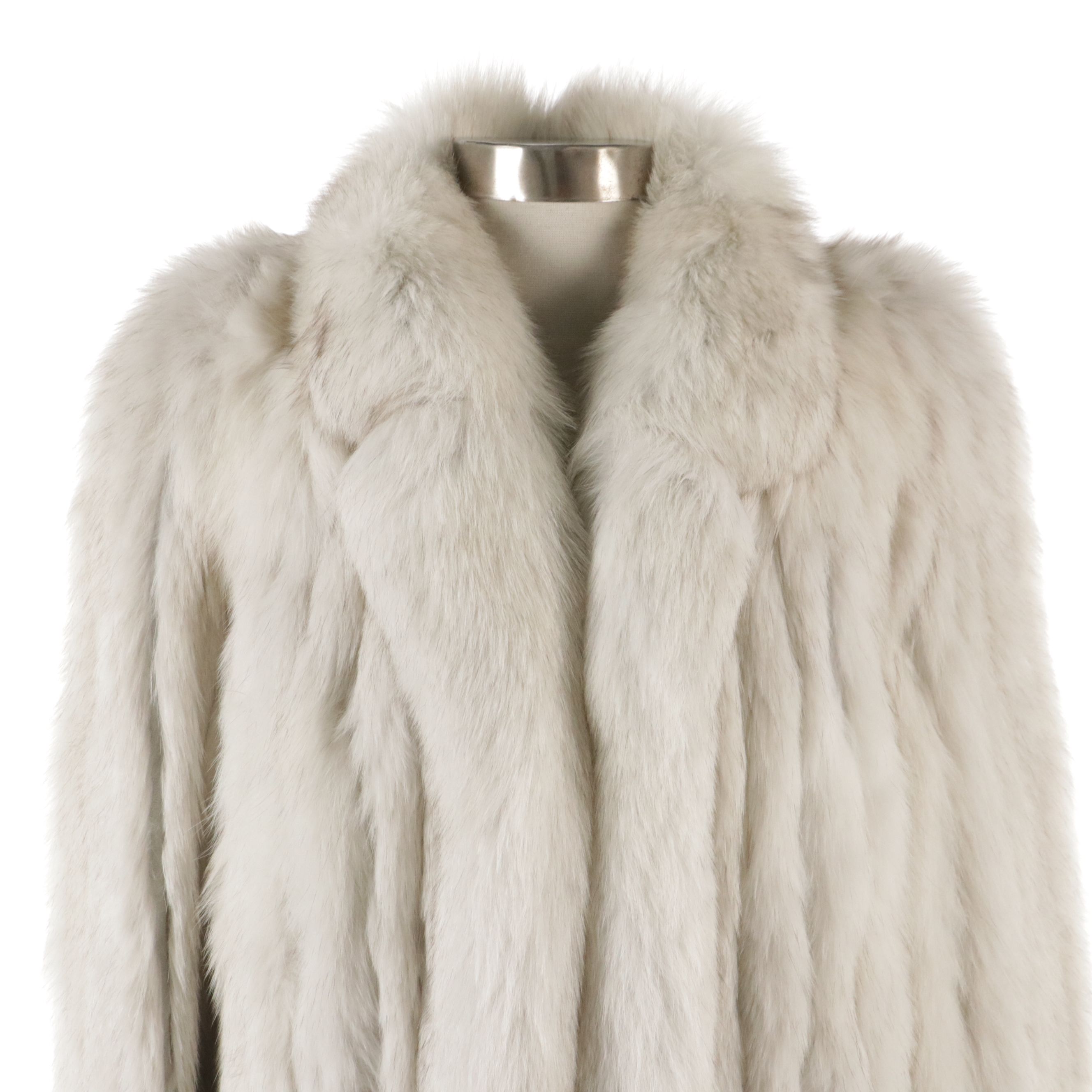 Vintage Blue Fox Fur Coat