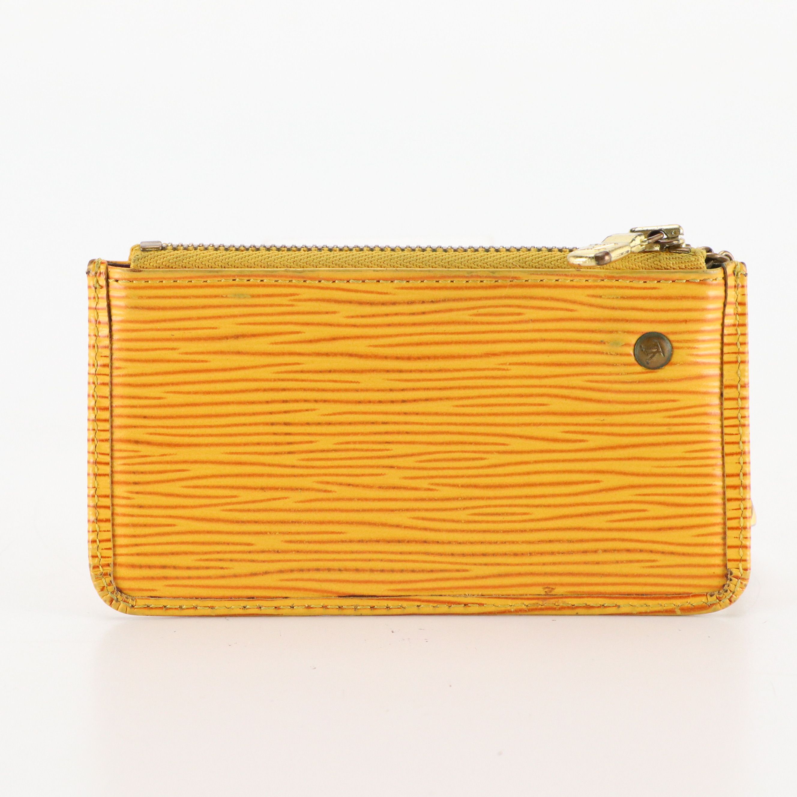 Louis Vuitton Pochette Clés in Yellow Epi Leather