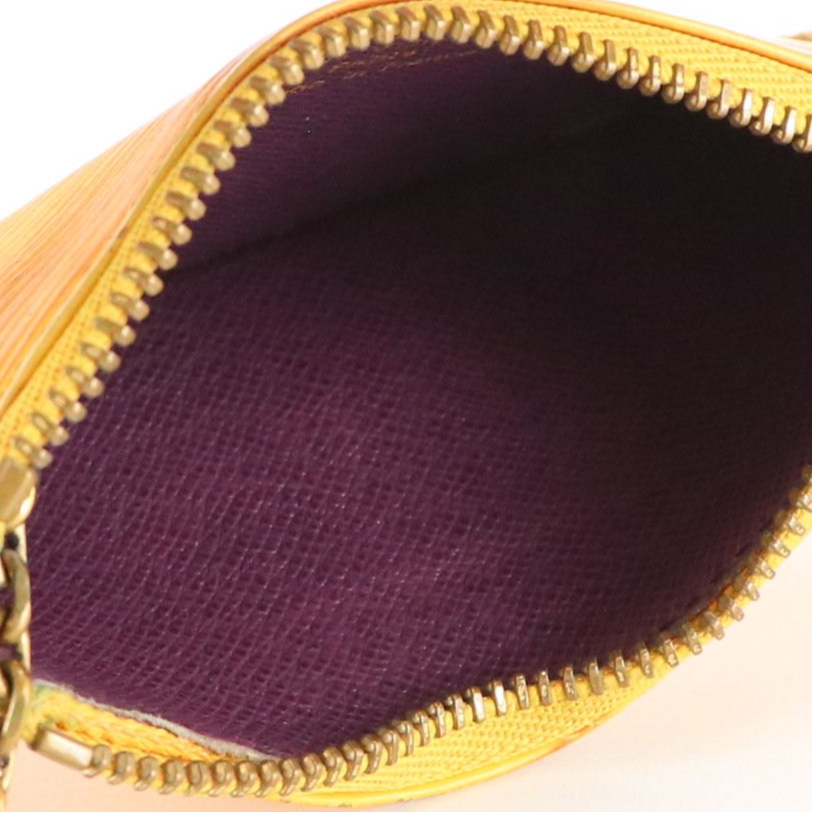 Louis Vuitton Pochette Clés in Yellow Epi Leather