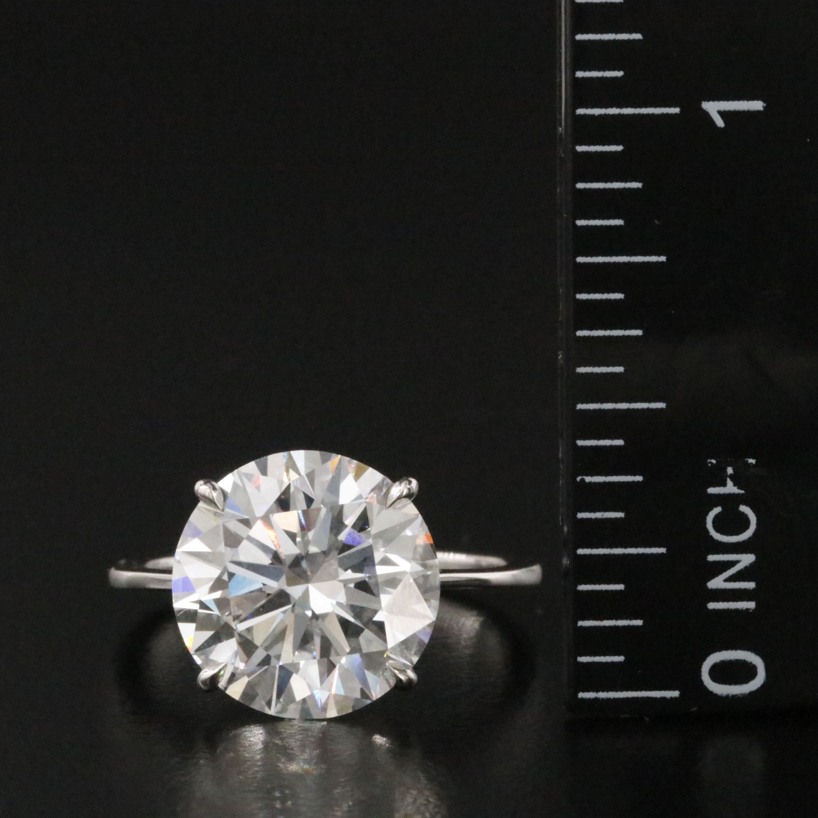 Platinum 5.91 CT Lab Grown Diamond Solitaire Ring with IGI Report