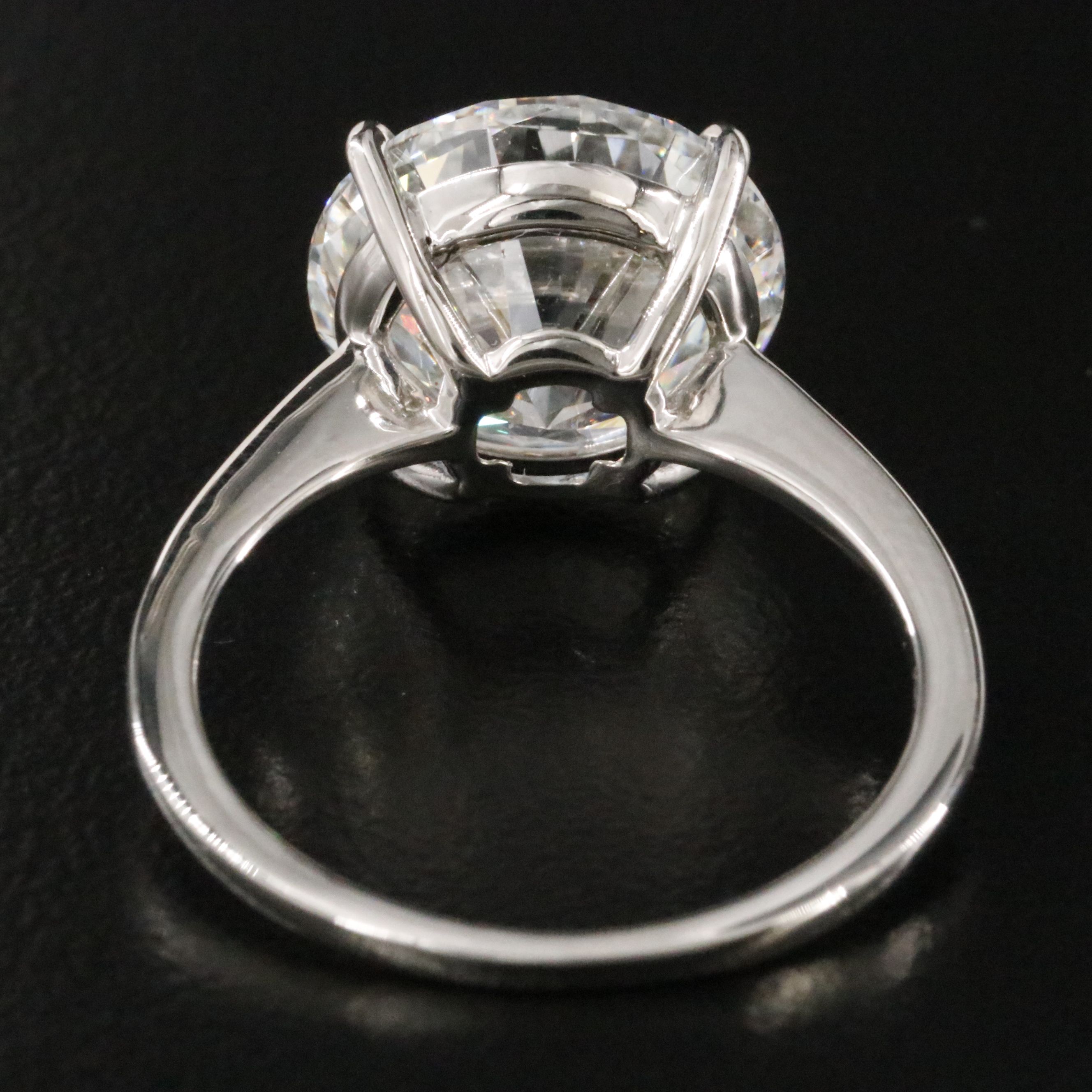 Platinum 5.91 CT Lab Grown Diamond Solitaire Ring with IGI Report