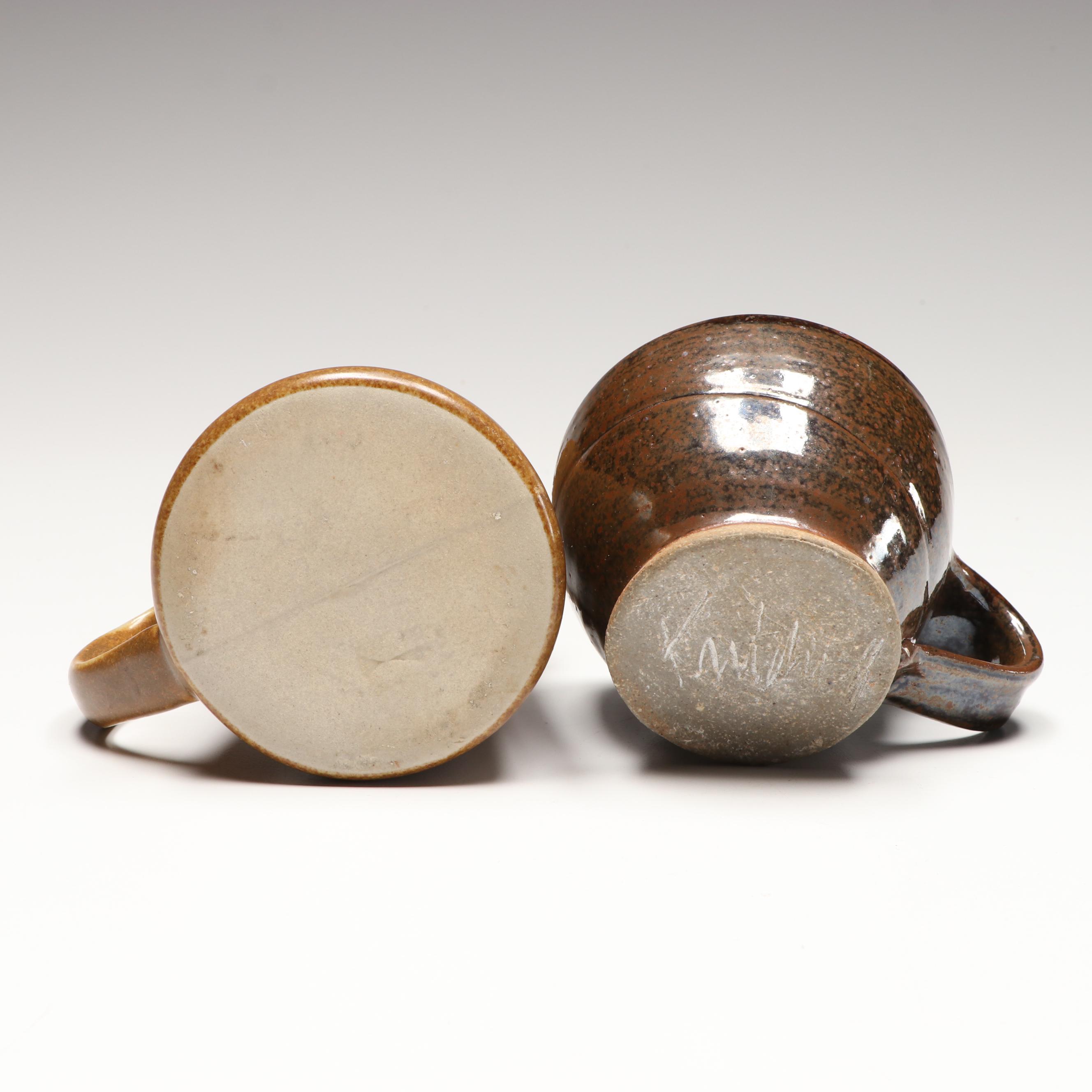 Sango Black Stoneware Dinnerware with More Art Pottery, Late 20th Century