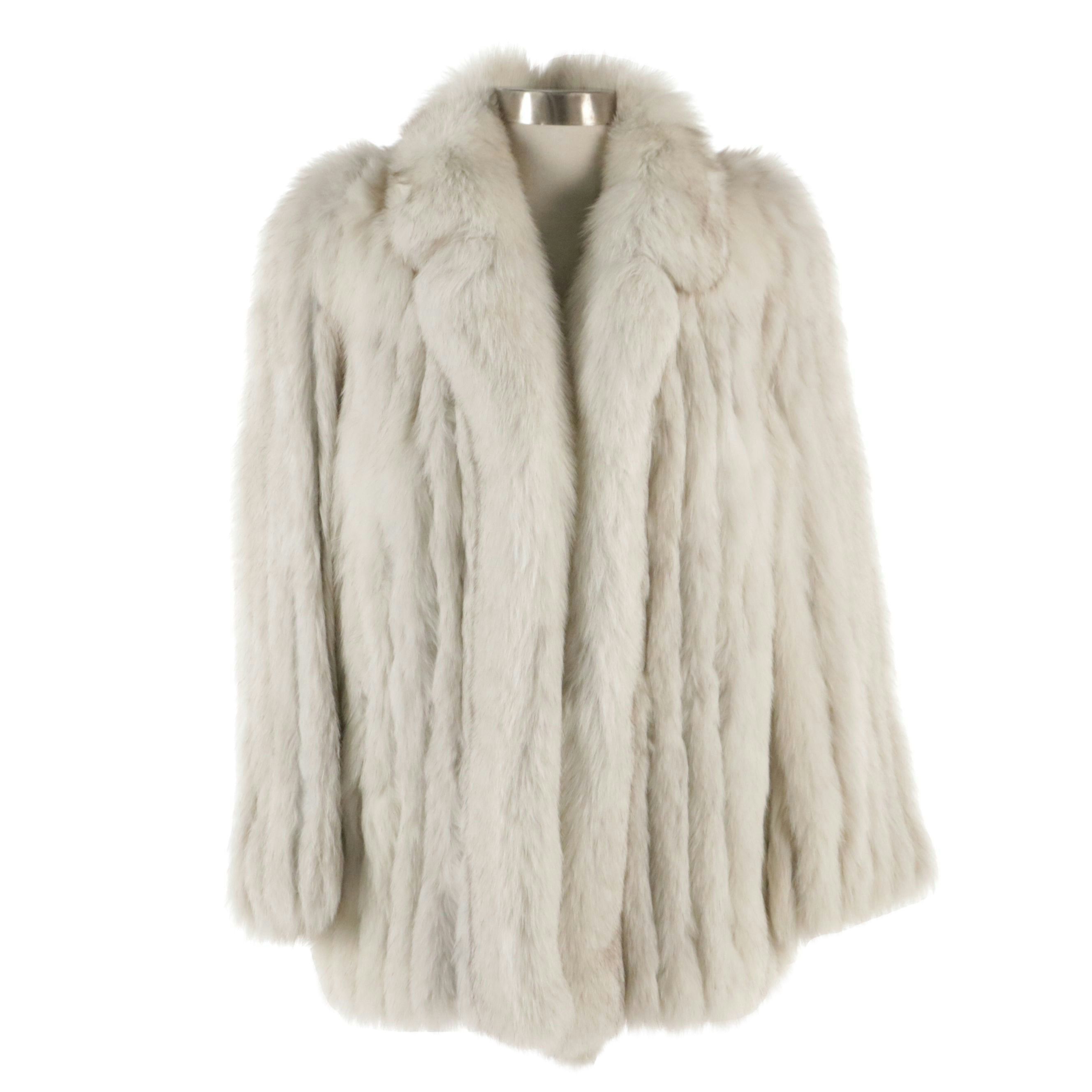 Vintage Blue Fox Fur Coat