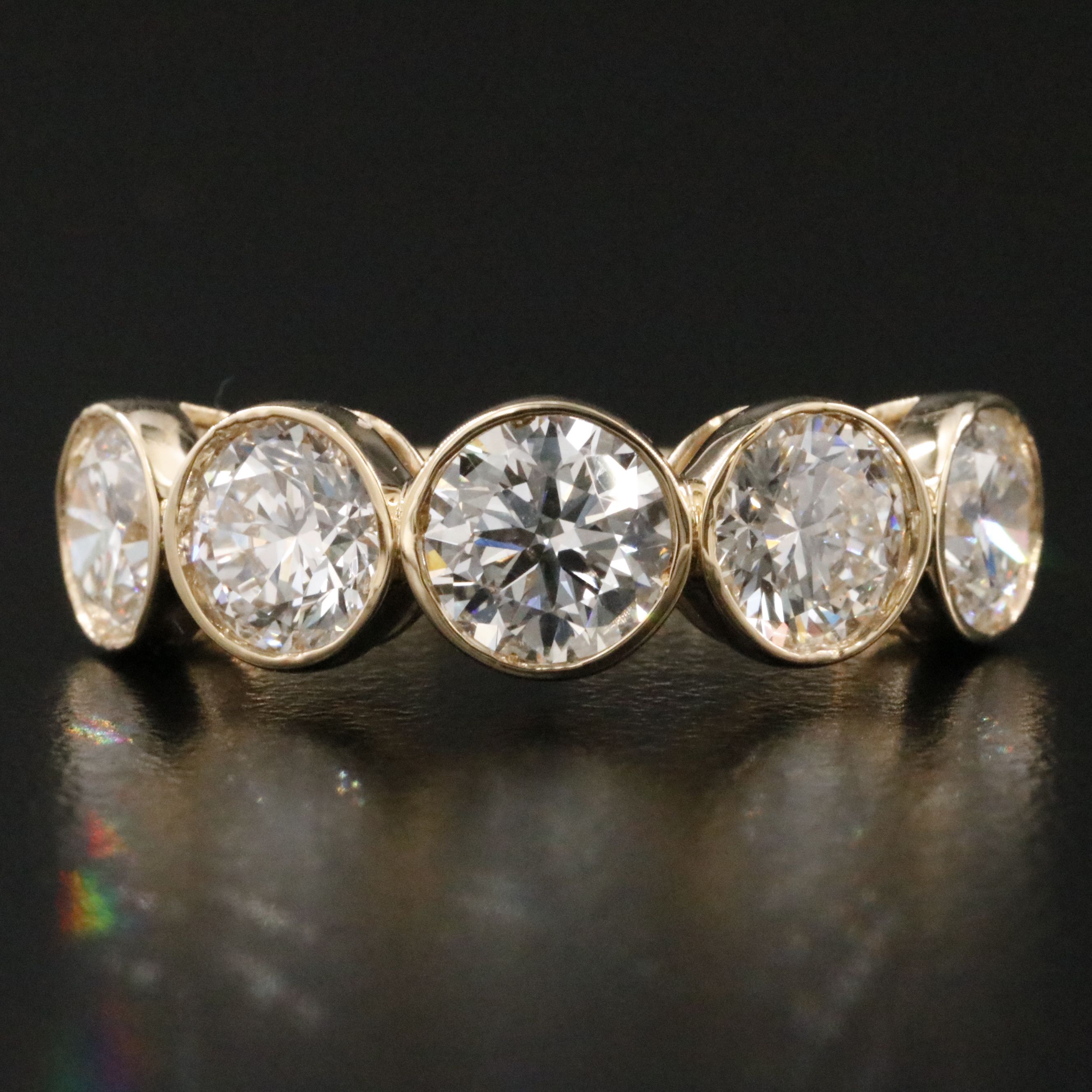 14K 3.62 CTW Lab Grown Diamond Ring