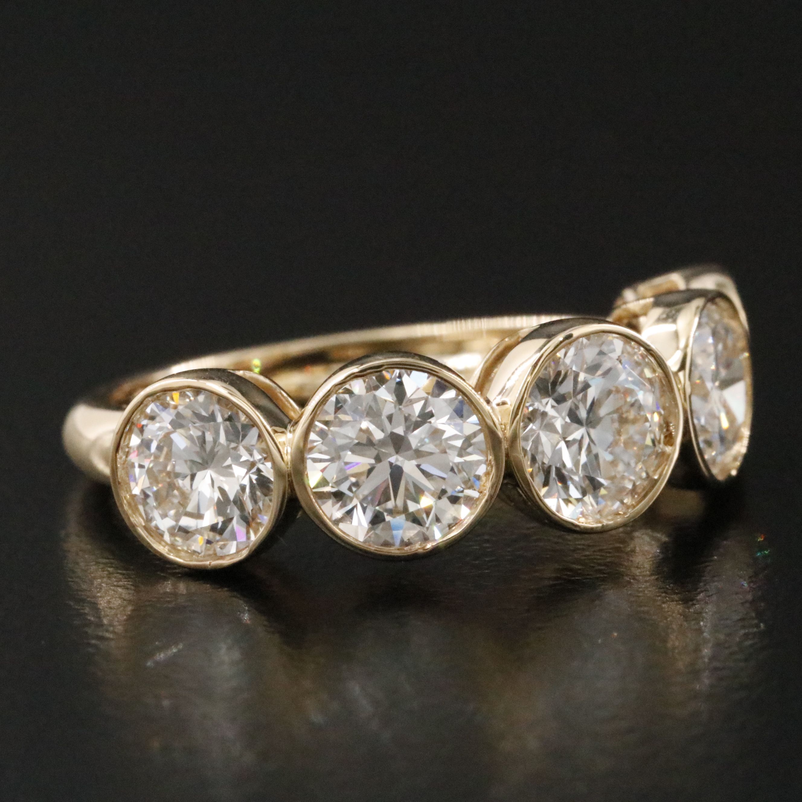 14K 3.62 CTW Lab Grown Diamond Ring